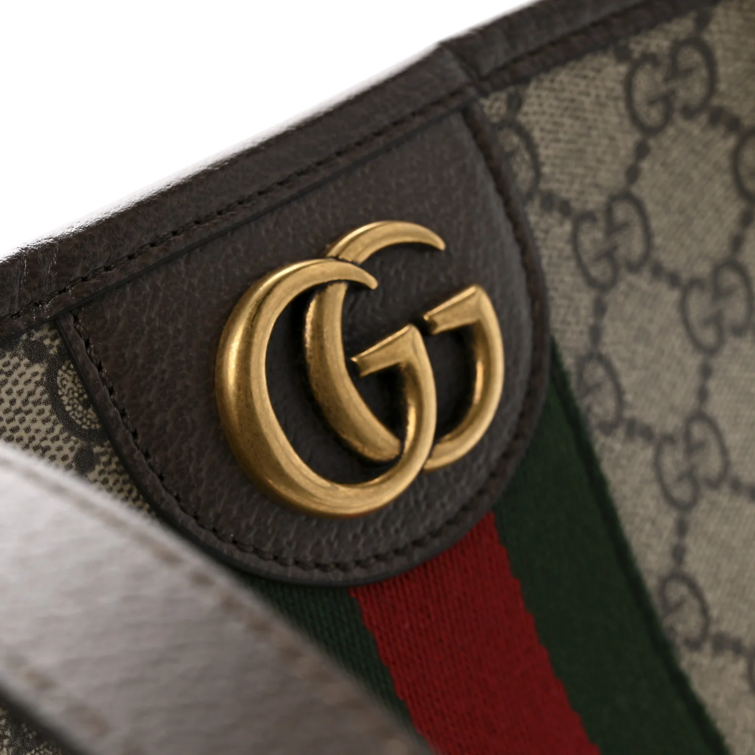 GG Supreme Monogram Medium Ophidia Tote Bag Brown - Image 11