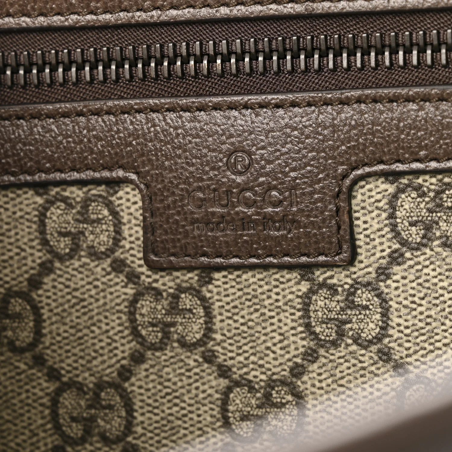 GG Supreme Monogram Medium Ophidia Tote Bag Brown - Image 6