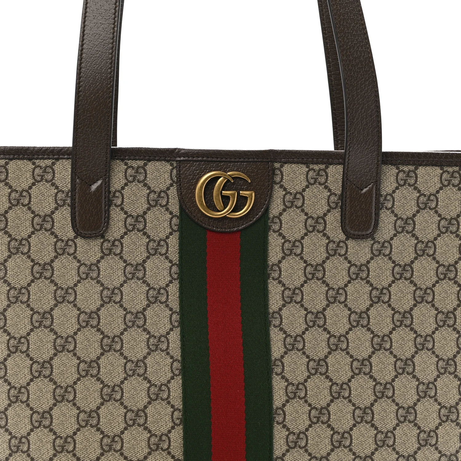 GG Supreme Monogram Medium Ophidia Tote Bag Brown - Image 7