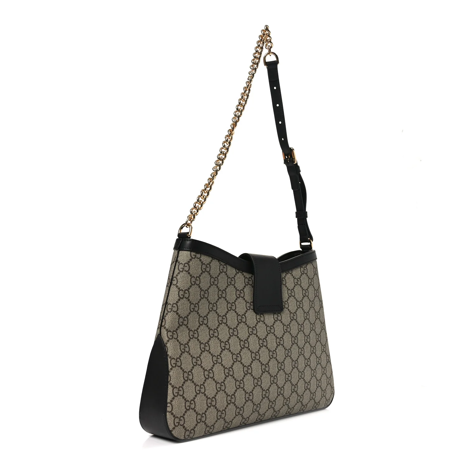 GG Supreme Monogram Medium Padlock Shoulder Bag Black - Image 3
