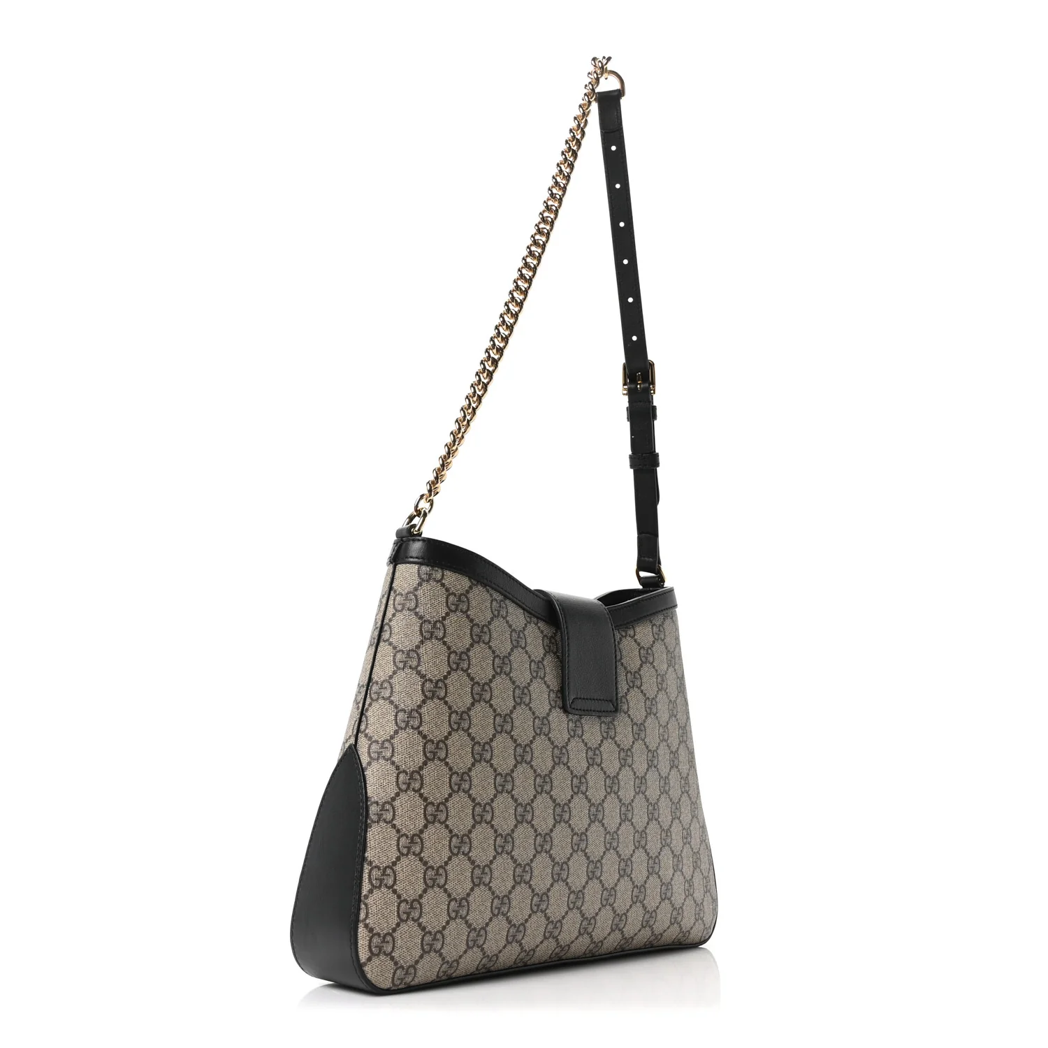 GG Supreme Monogram Medium Padlock Shoulder Bag Black - Image 2