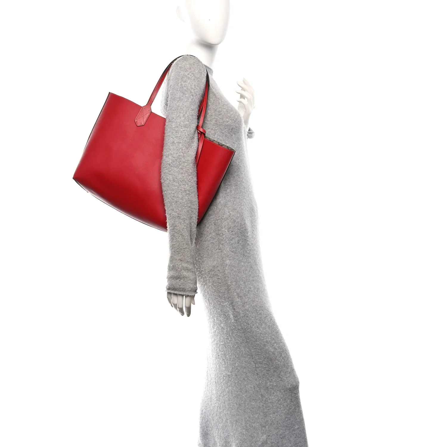GG Supreme Monogram Medium Reversible Tote Beige Red - Image 2