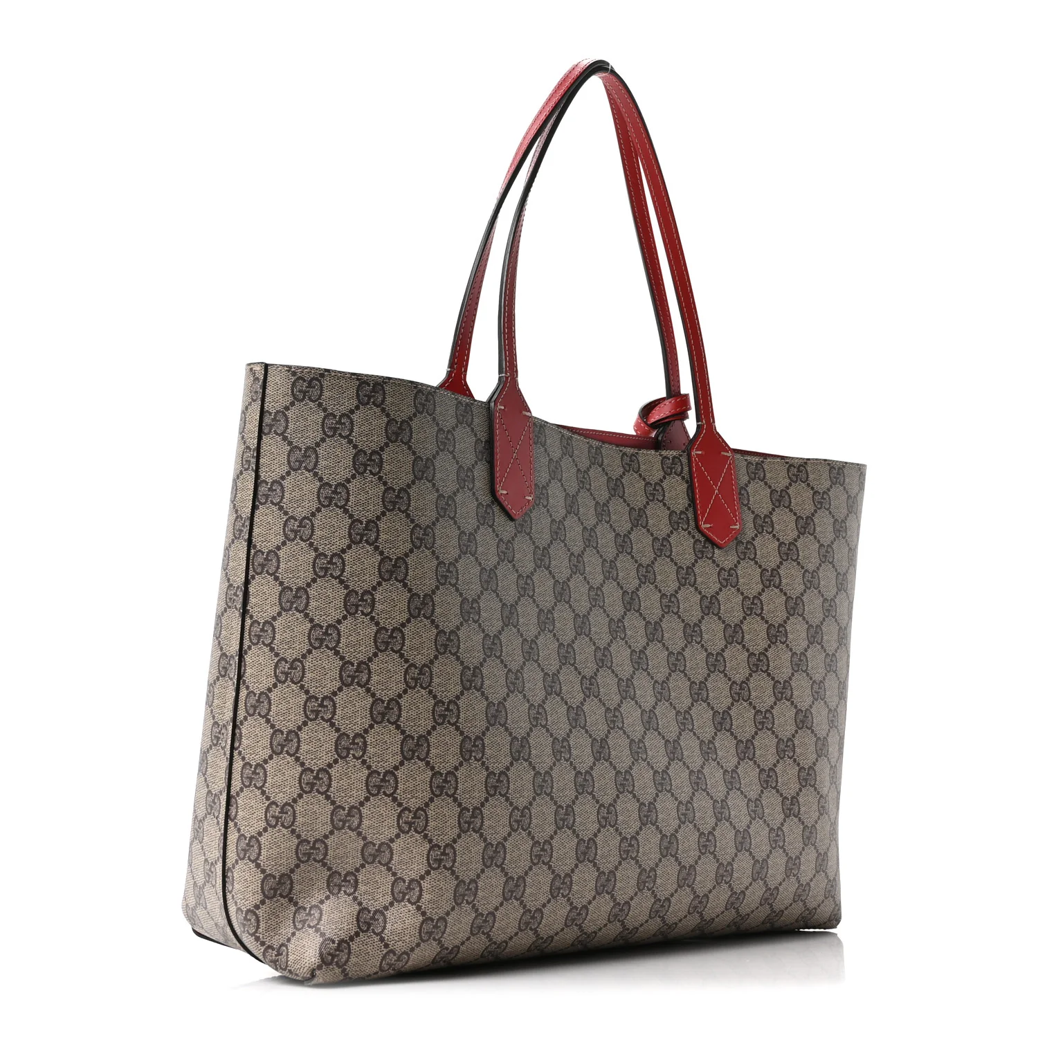 GG Supreme Monogram Medium Reversible Tote Beige Red - Image 3