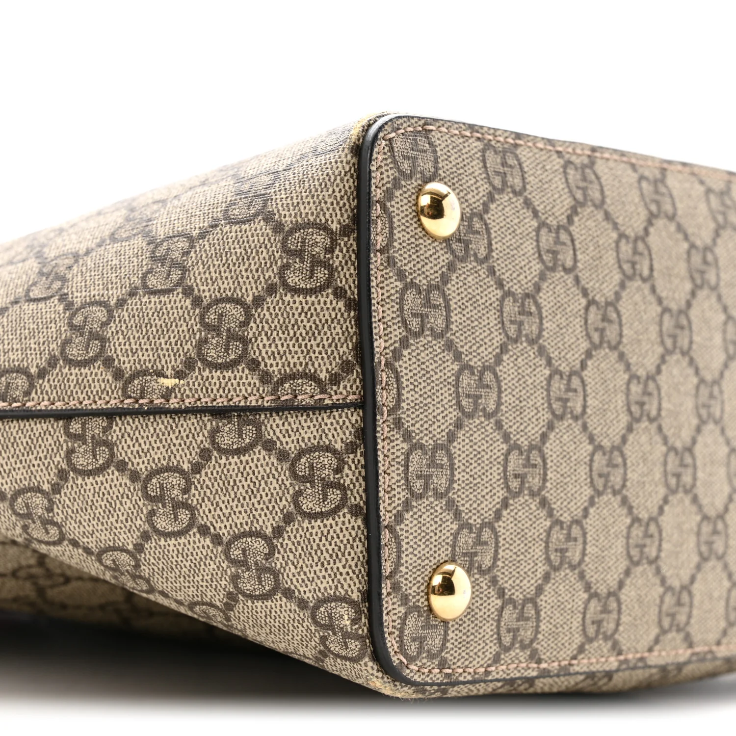 GG Supreme Monogram Medium Zippered Bucket Tote Beige Hibiscus Red New Rosette - Image 9