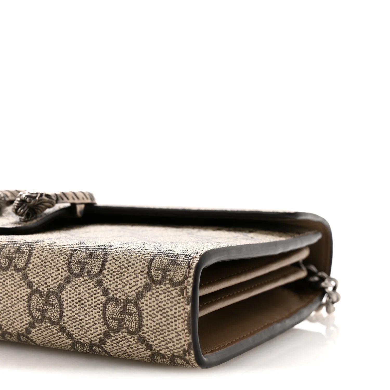 GG Supreme Monogram Mini Dionysus Chain Wallet Beige Taupe - Image 10