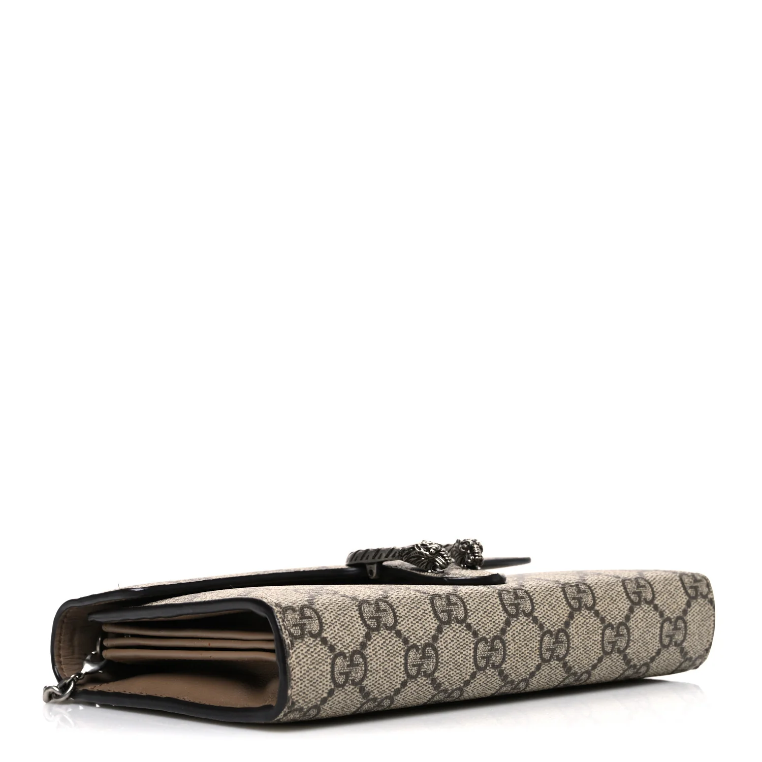 GG Supreme Monogram Mini Dionysus Chain Wallet Beige Taupe - Image 4