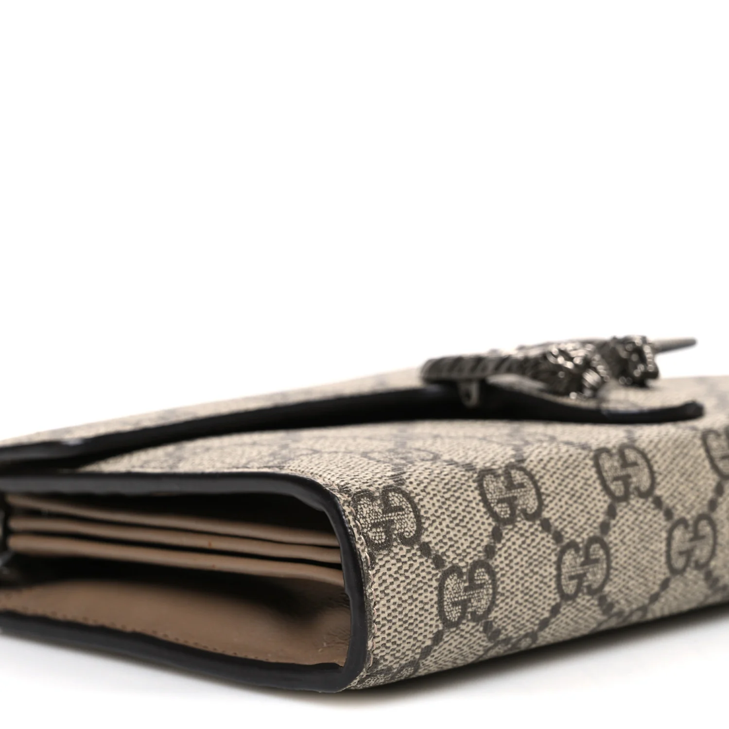 GG Supreme Monogram Mini Dionysus Chain Wallet Beige Taupe - Image 9
