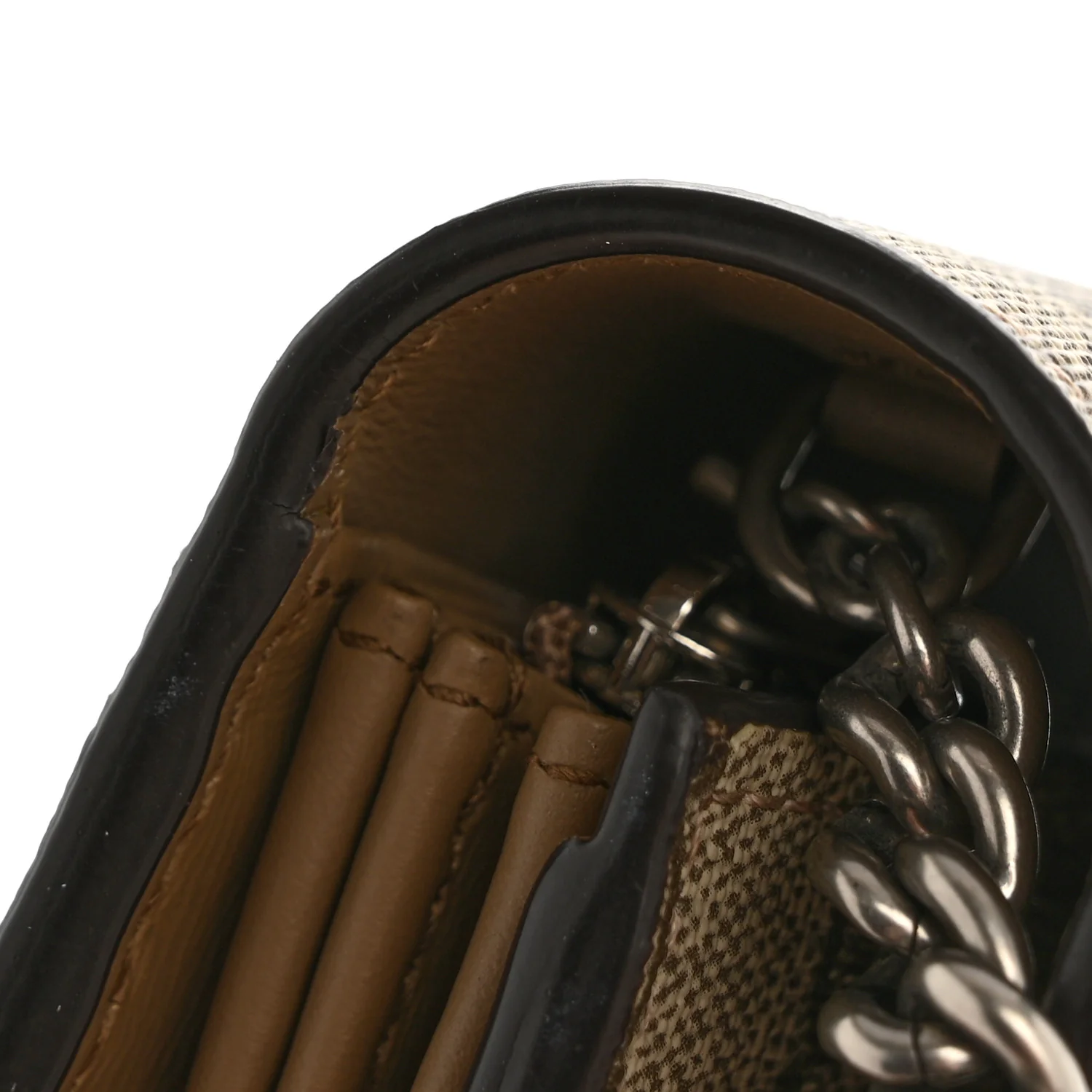 GG Supreme Monogram Mini Dionysus Chain Wallet Beige Taupe - Image 13