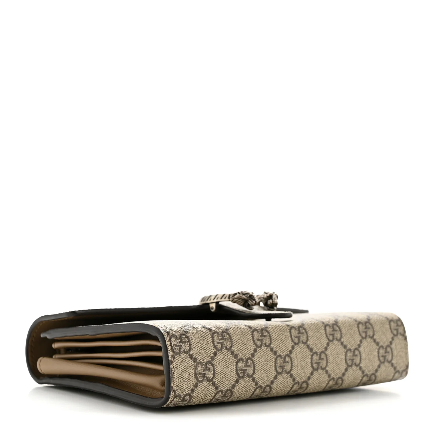 GG Supreme Monogram Mini Dionysus Chain Wallet Beige Taupe - Image 4