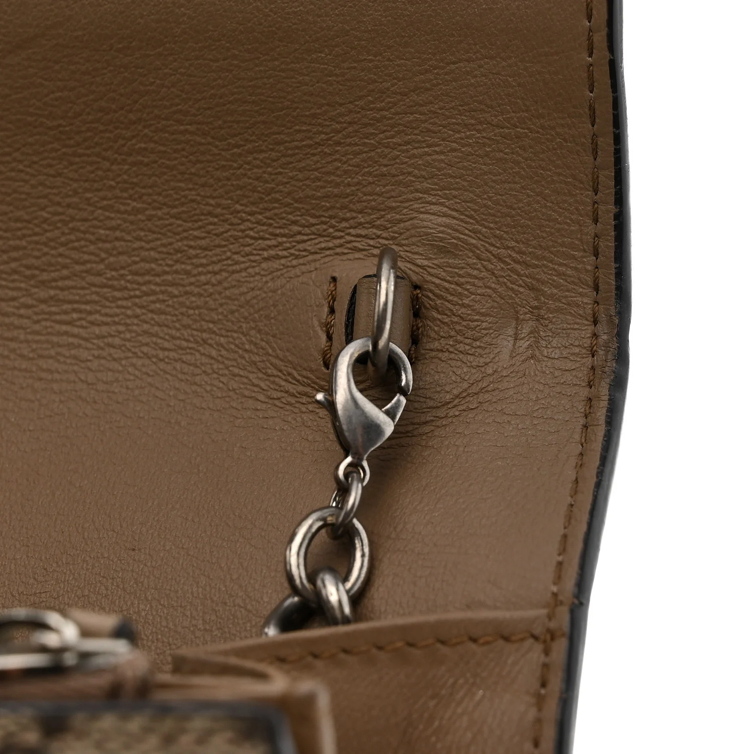 GG Supreme Monogram Mini Dionysus Chain Wallet Beige Taupe - Image 13