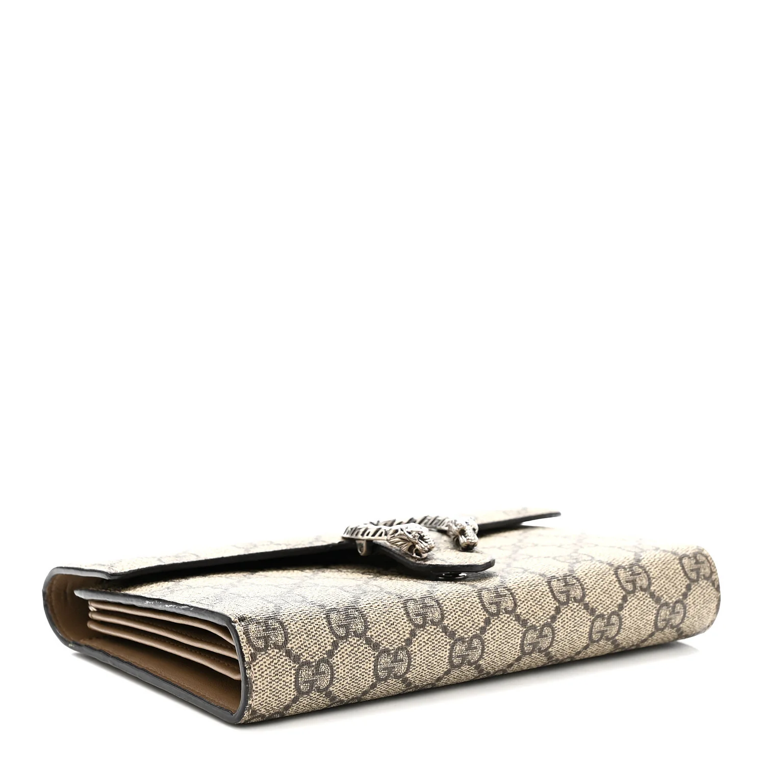 GG Supreme Monogram Mini Dionysus Chain Wallet Beige Taupe - Image 4