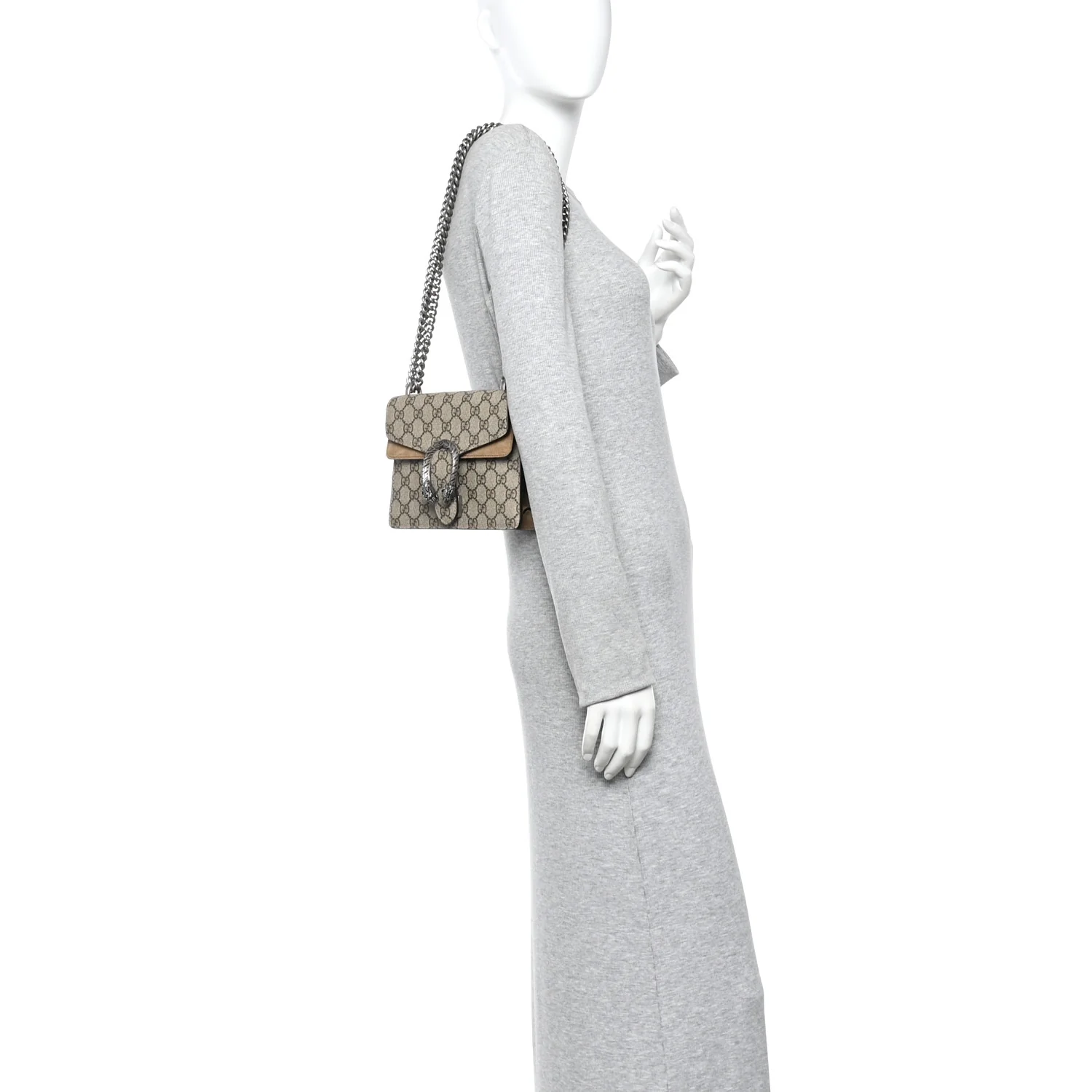GG Supreme Monogram Mini Dionysus Shoulder Bag Taupe - Image 2