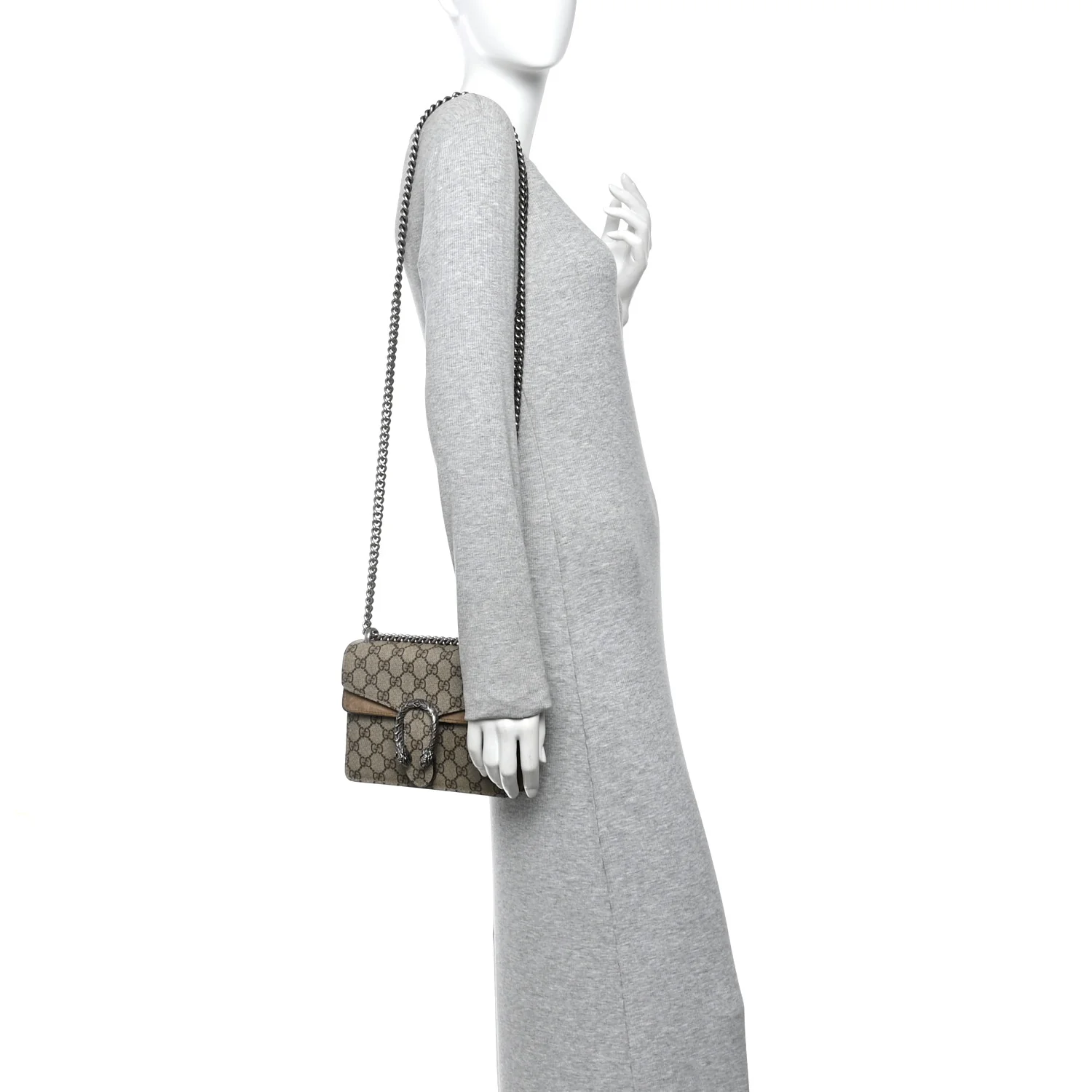 GG Supreme Monogram Mini Dionysus Shoulder Bag Taupe - Image 2