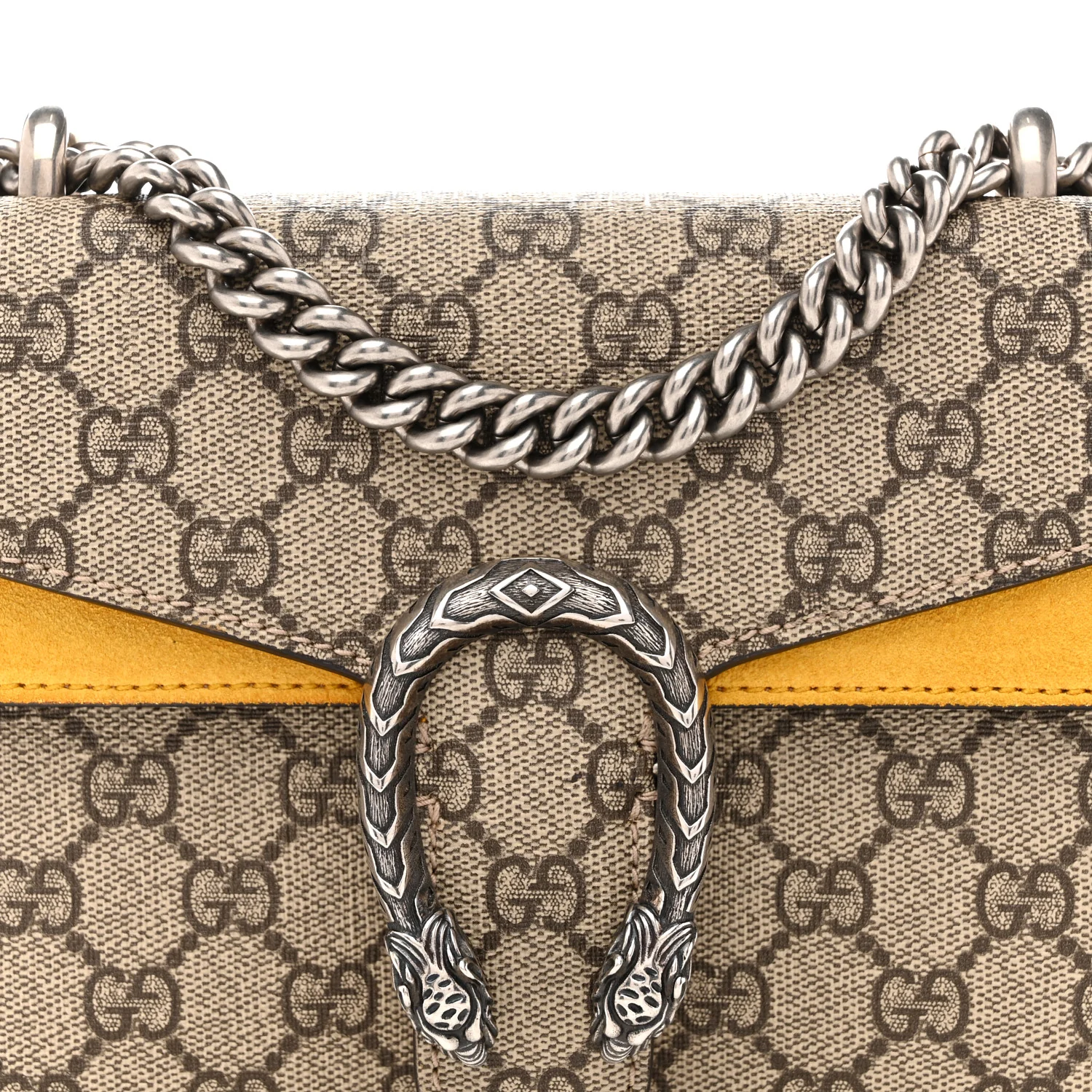 GG Supreme Monogram Mini Dionysus Shoulder Bag Yellow - Image 8