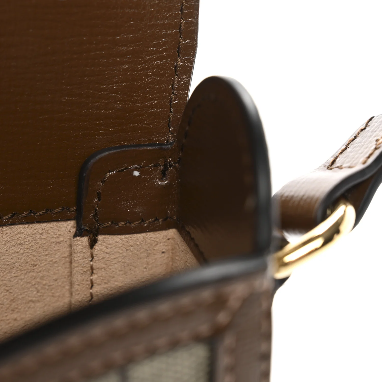GG Supreme Monogram Mini Horsebit 1955 Shoulder Bag Beige Brown Sugar - Image 11