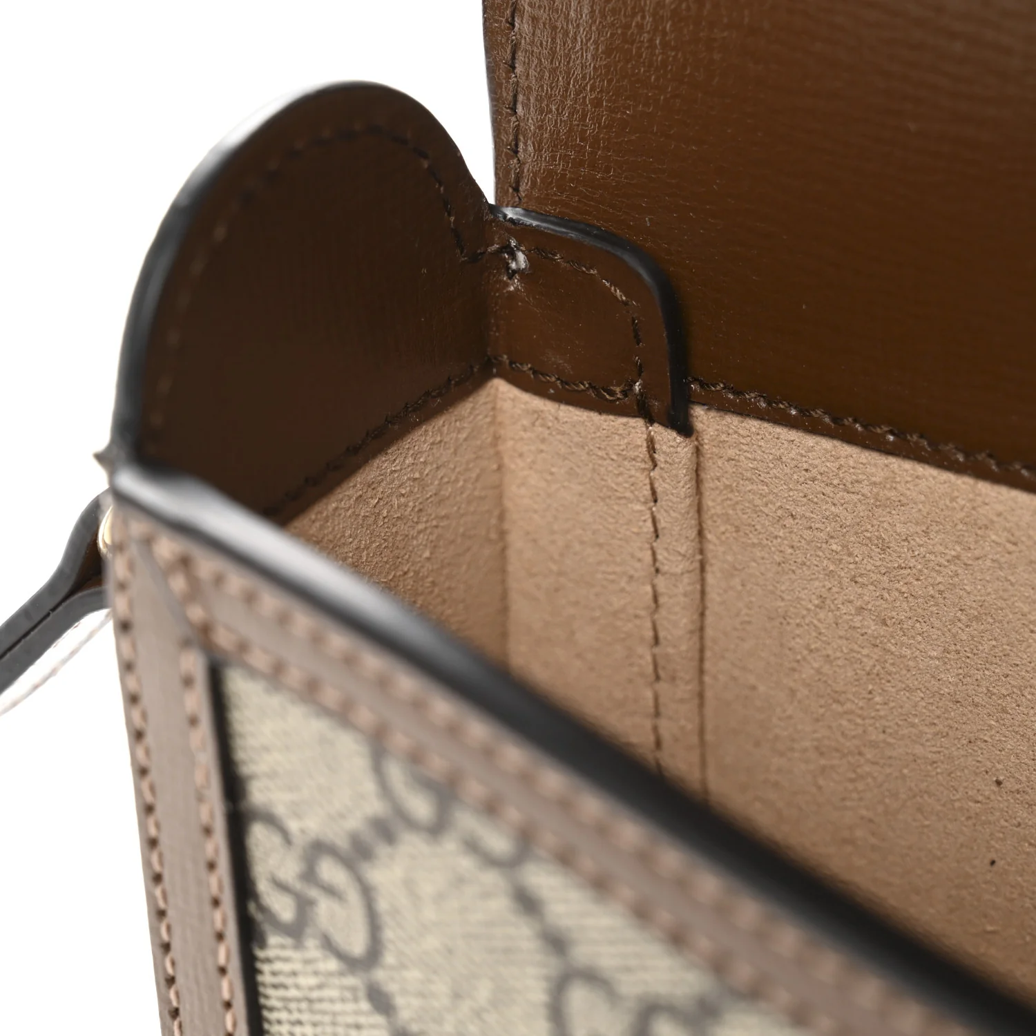 GG Supreme Monogram Mini Horsebit 1955 Shoulder Bag Beige Brown Sugar - Image 12