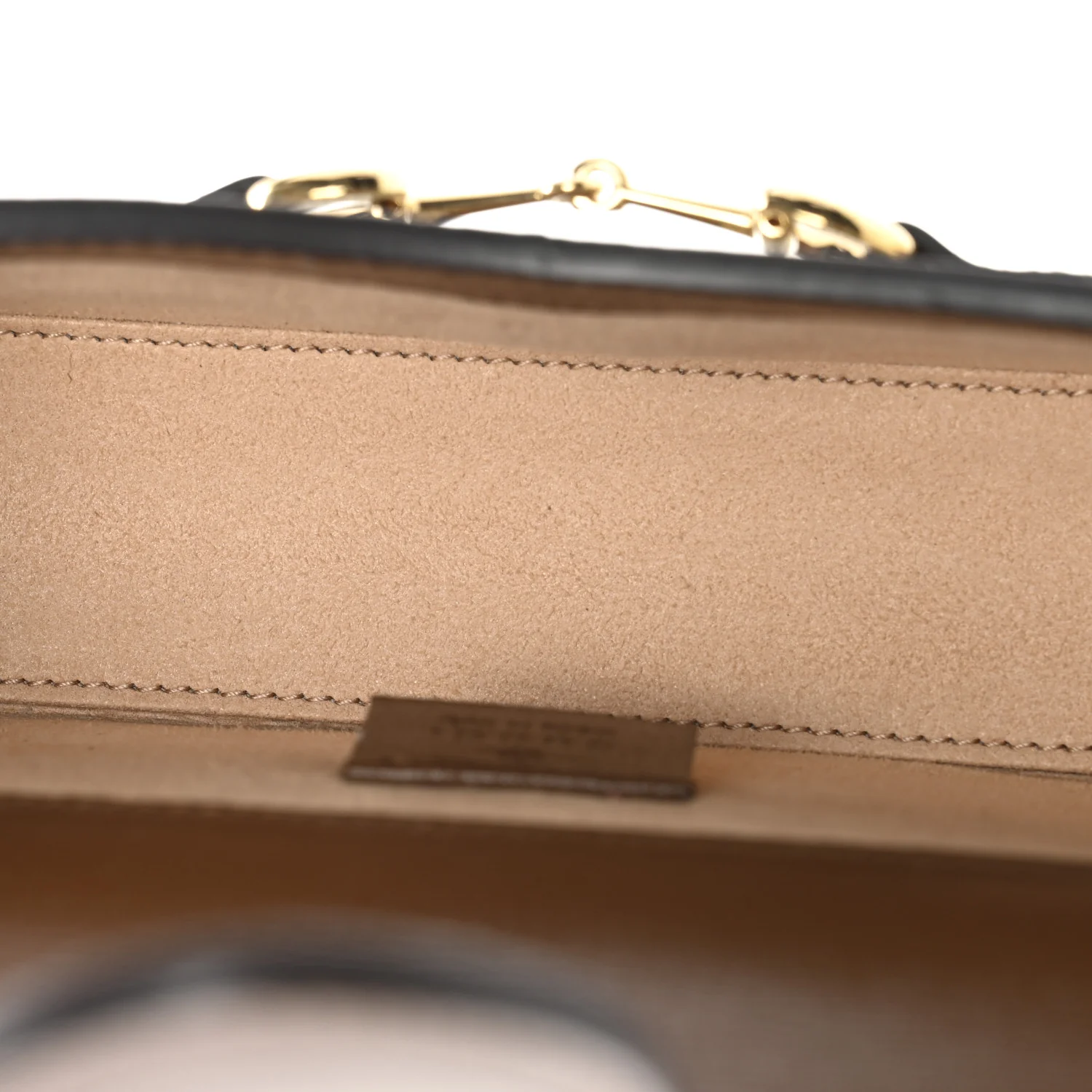 GG Supreme Monogram Mini Horsebit 1955 Shoulder Bag Beige Brown Sugar - Image 5