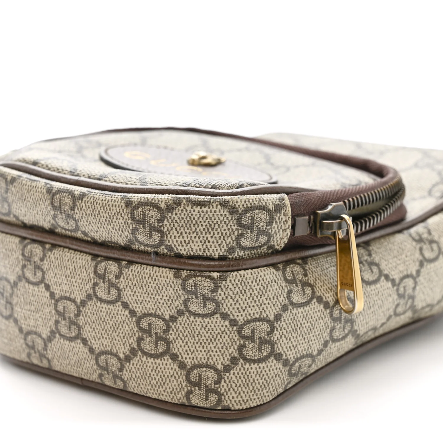 GG Supreme Monogram Mini Neo Vintage Double Zip Messenger Bag Beige New Acero Crop - Image 10