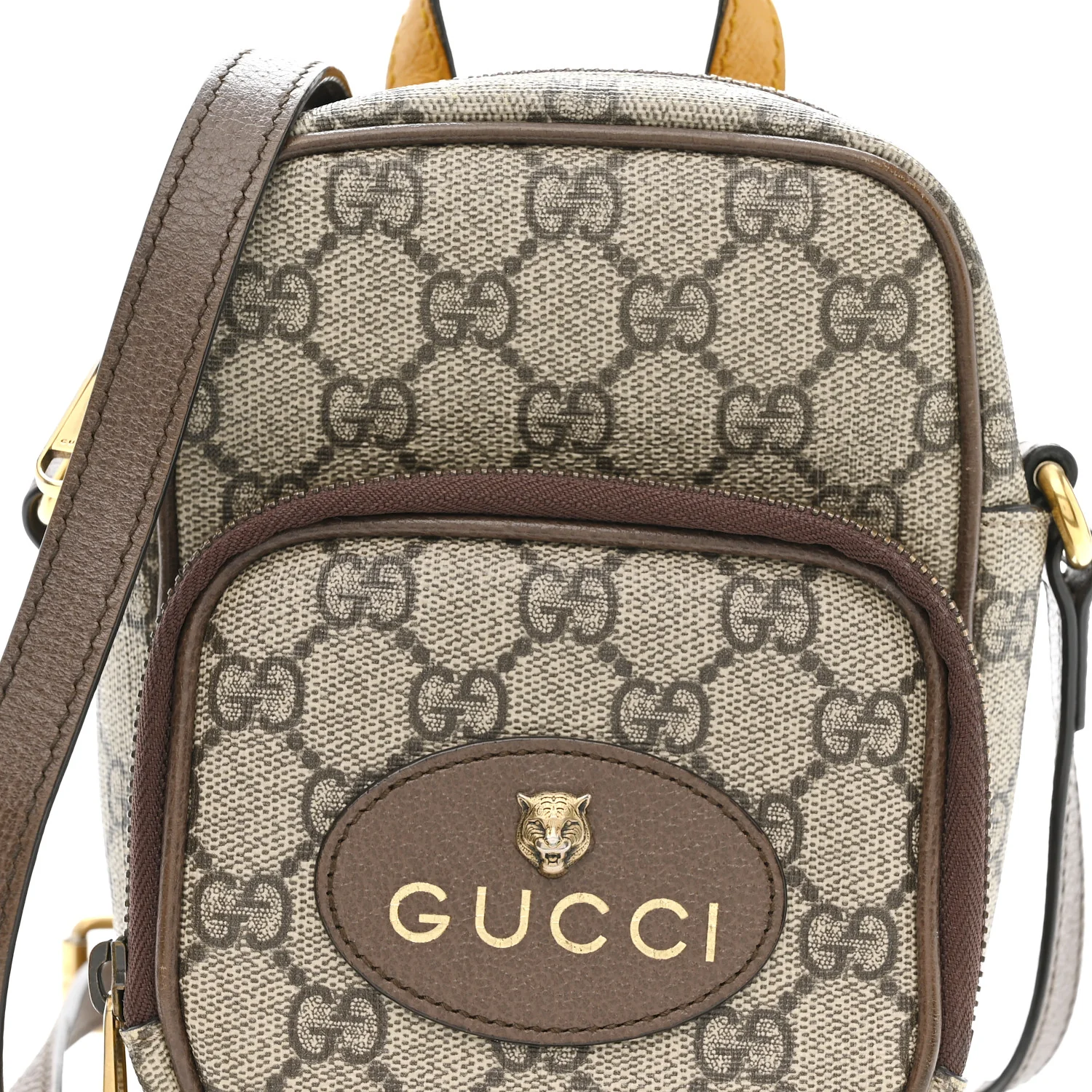 GG Supreme Monogram Mini Neo Vintage Double Zip Messenger Bag Beige New Acero Crop - Image 8