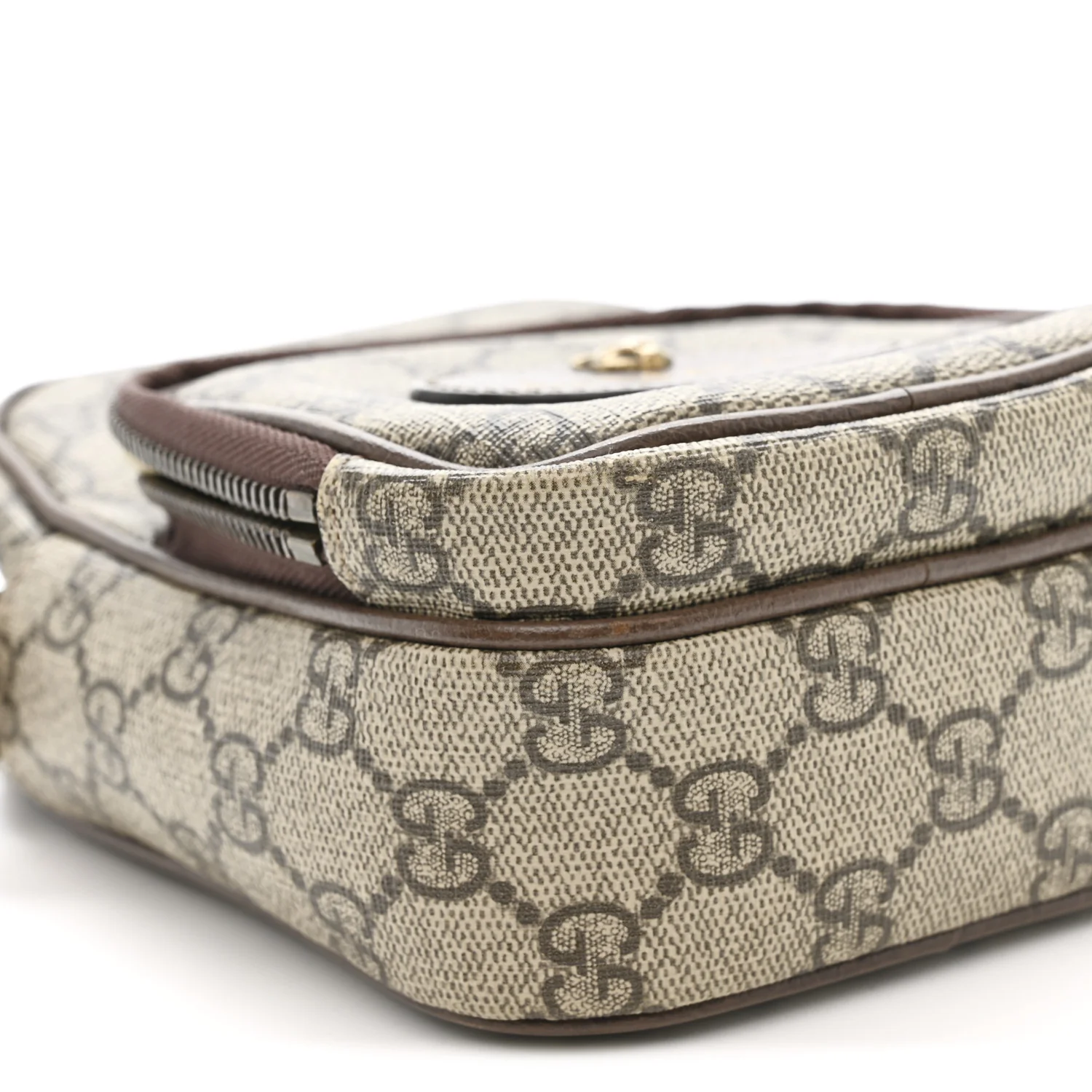 GG Supreme Monogram Mini Neo Vintage Double Zip Messenger Bag Beige New Acero Crop - Image 9