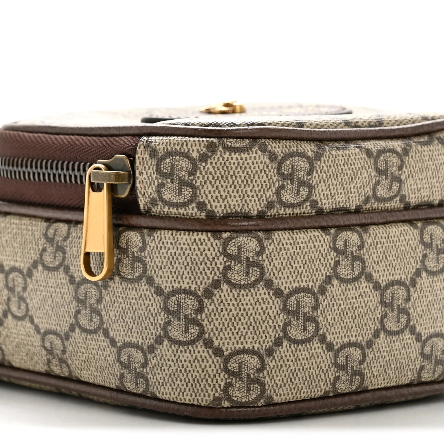 GG Supreme Monogram Mini Neo Vintage Double Zip Messenger Bag Beige New Acero Crop - Image 9