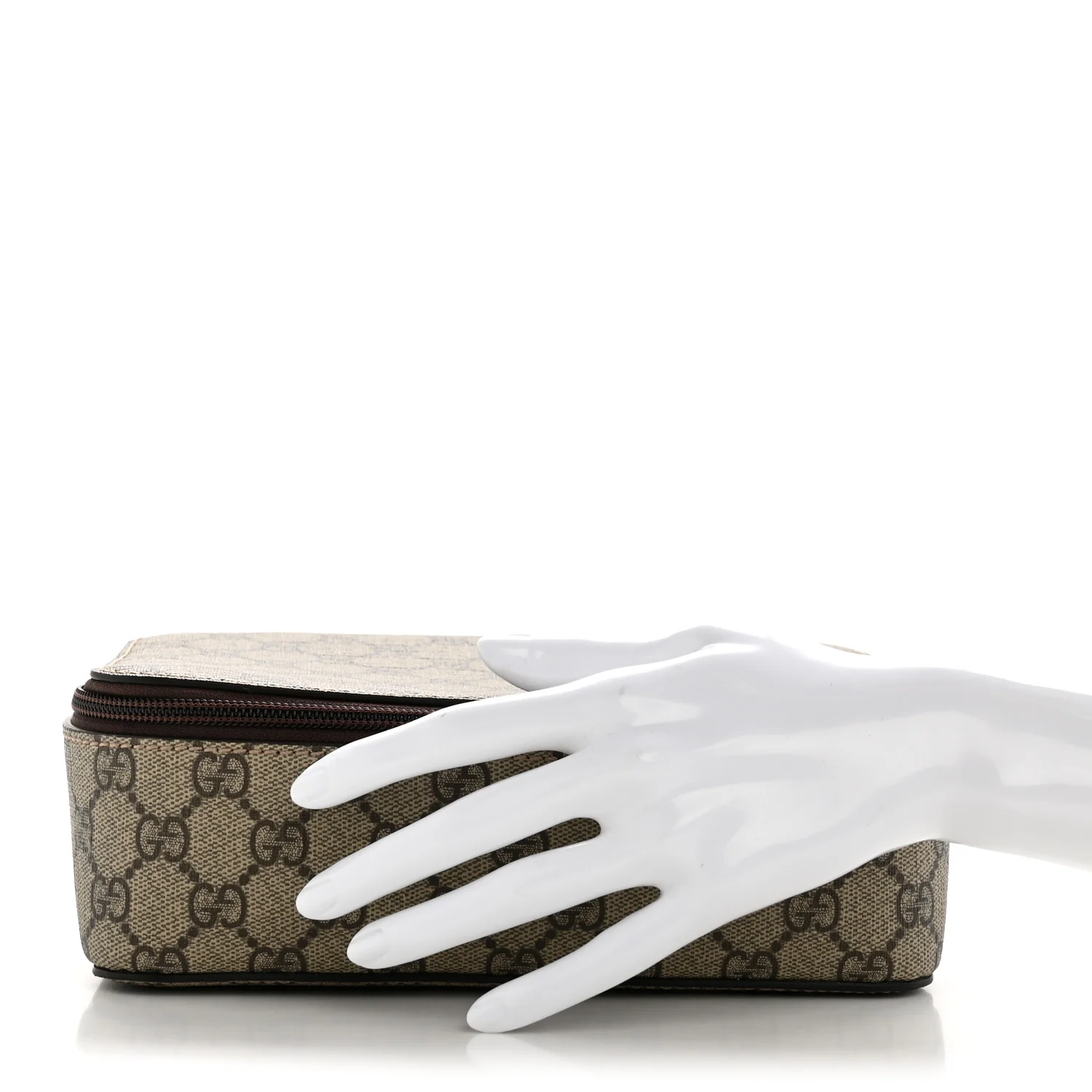 GG Supreme Monogram Mini Packing Cube Beige Ebony New Acero - Image 2