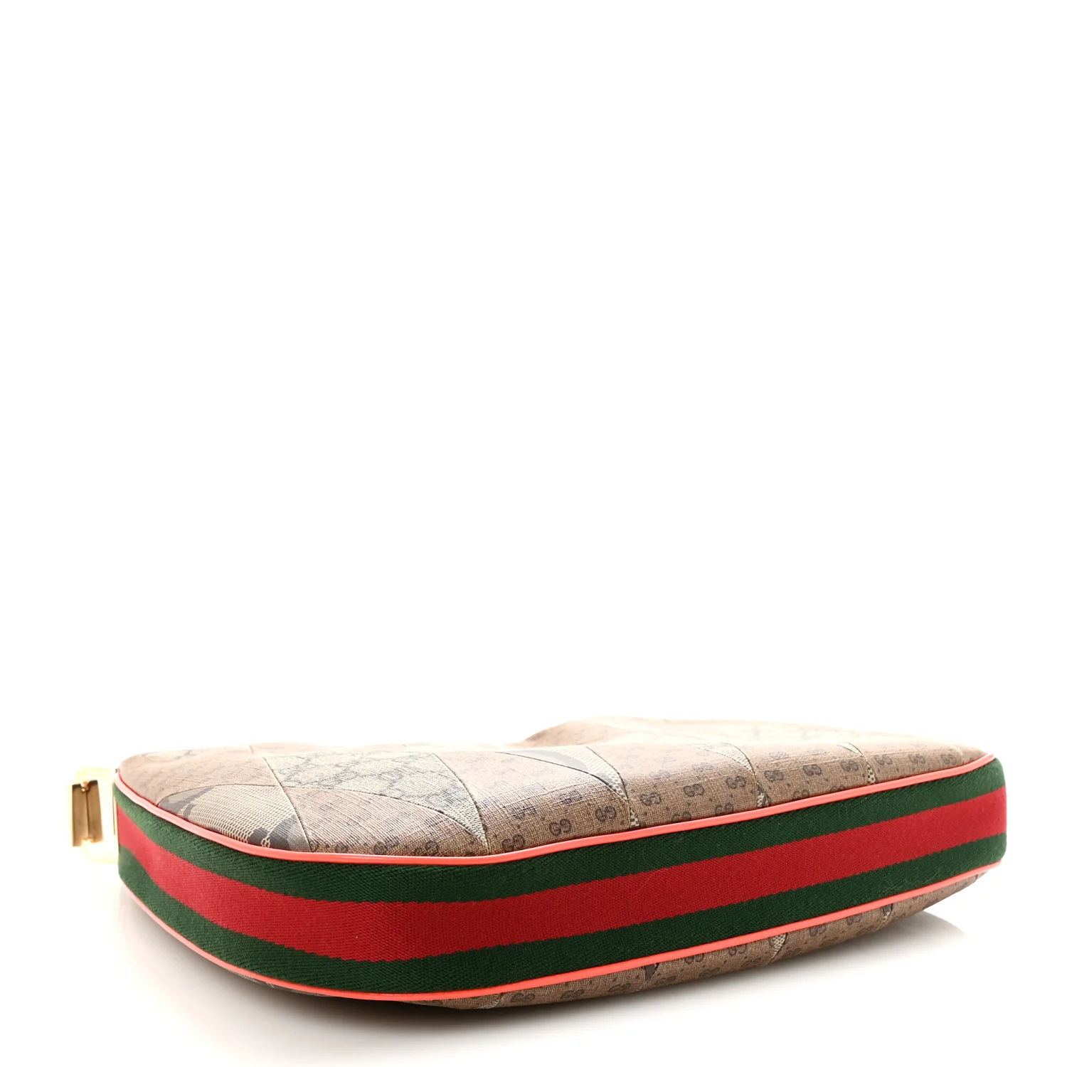 GG Supreme Monogram Mix Monogram Web Patchwork Large Attache Shoulder Bag Beige Multicolor - Image 4