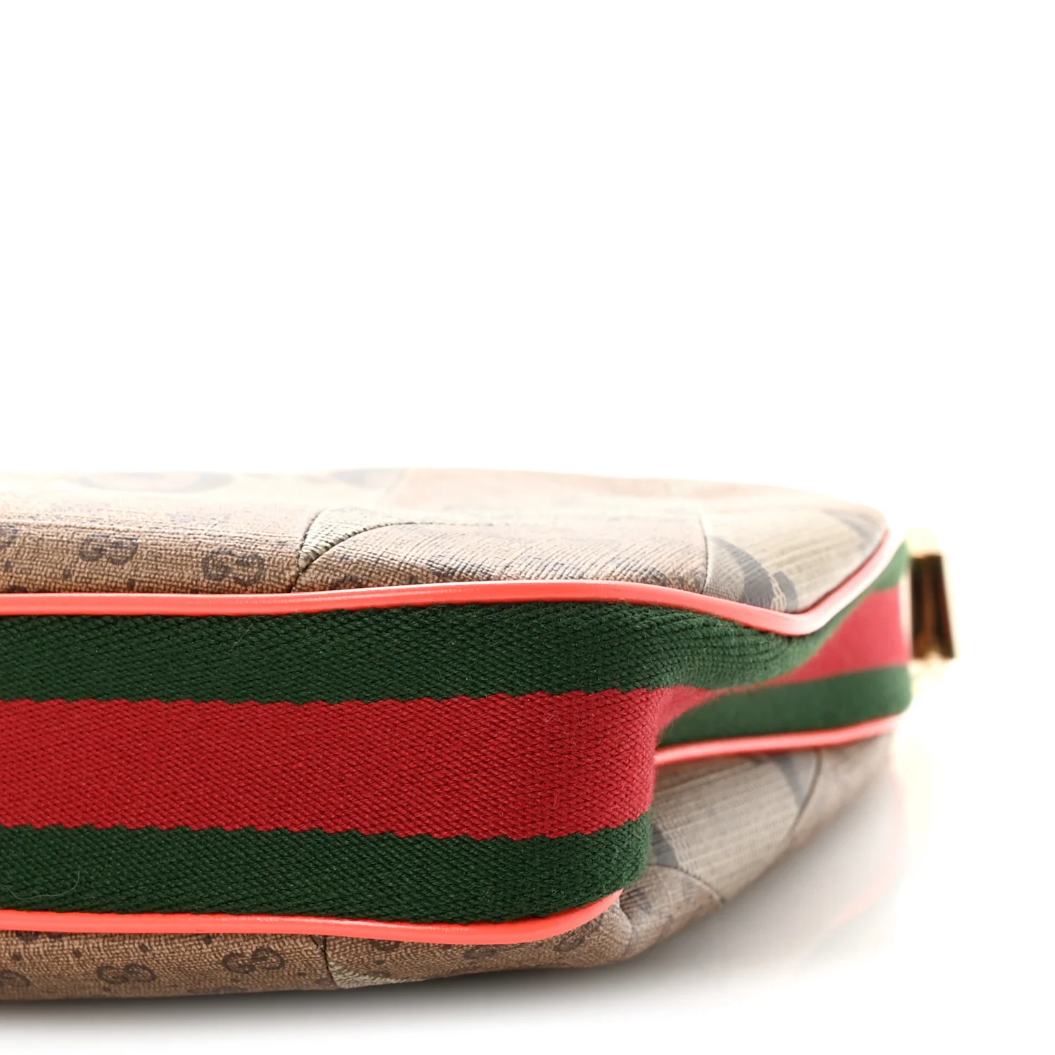 GG Supreme Monogram Mix Monogram Web Patchwork Large Attache Shoulder Bag Beige Multicolor - Image 9