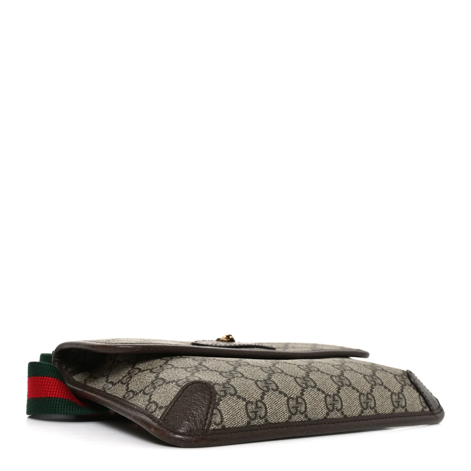 GG Supreme Monogram Neo Vintage Web Belt Bag Brown - Image 3