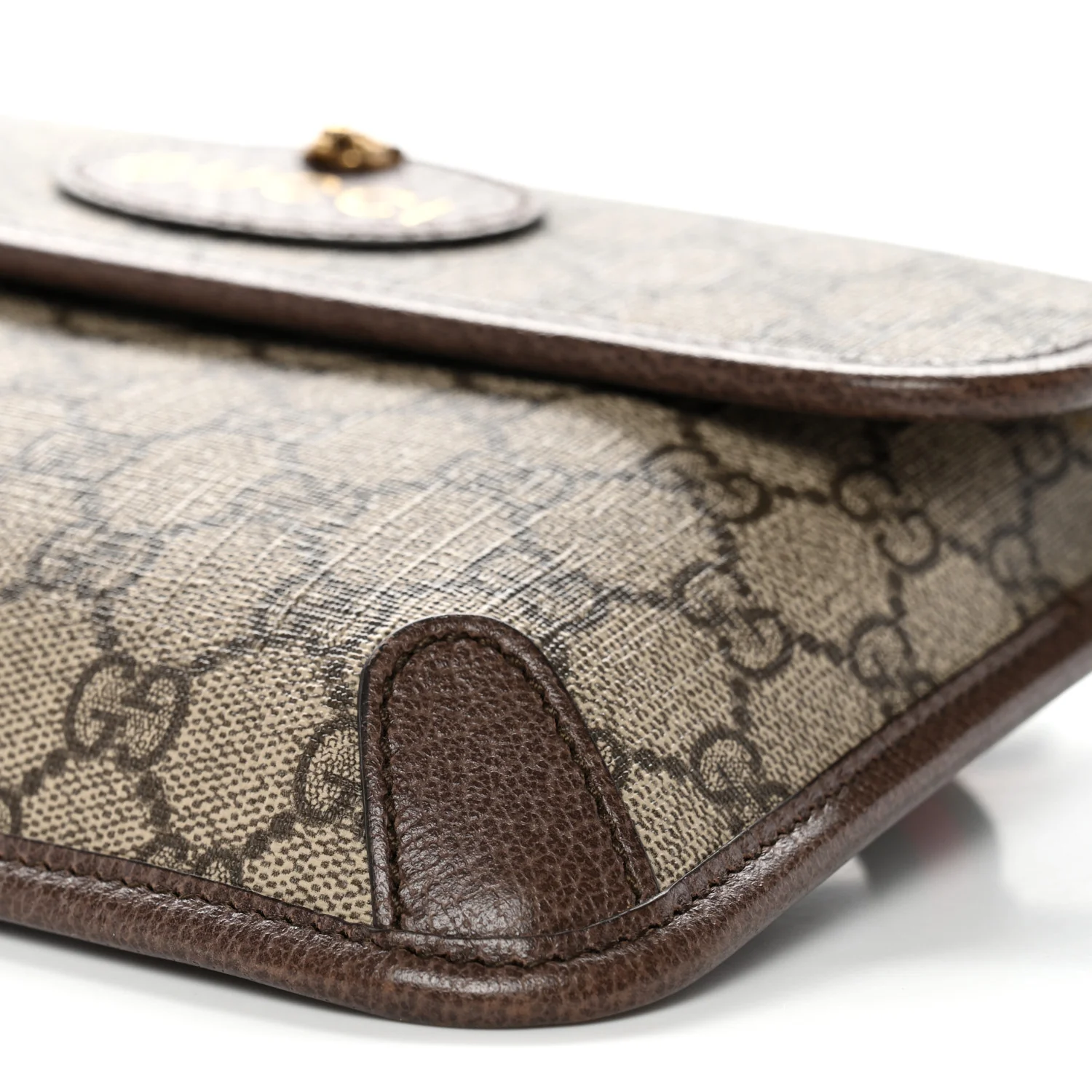 GG Supreme Monogram Neo Vintage Web Belt Bag Brown - Image 10