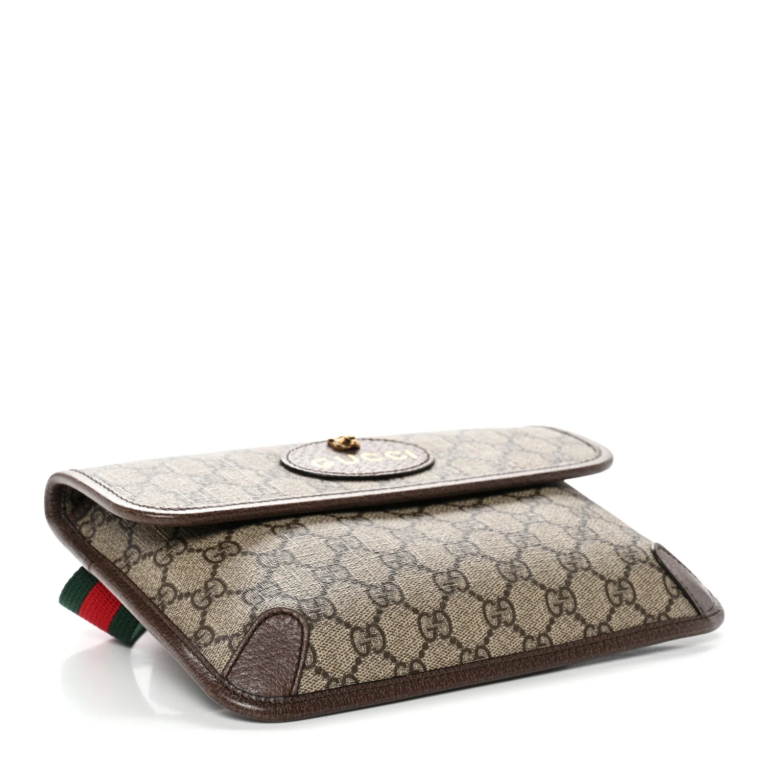 GG Supreme Monogram Neo Vintage Web Belt Bag Brown - Image 4