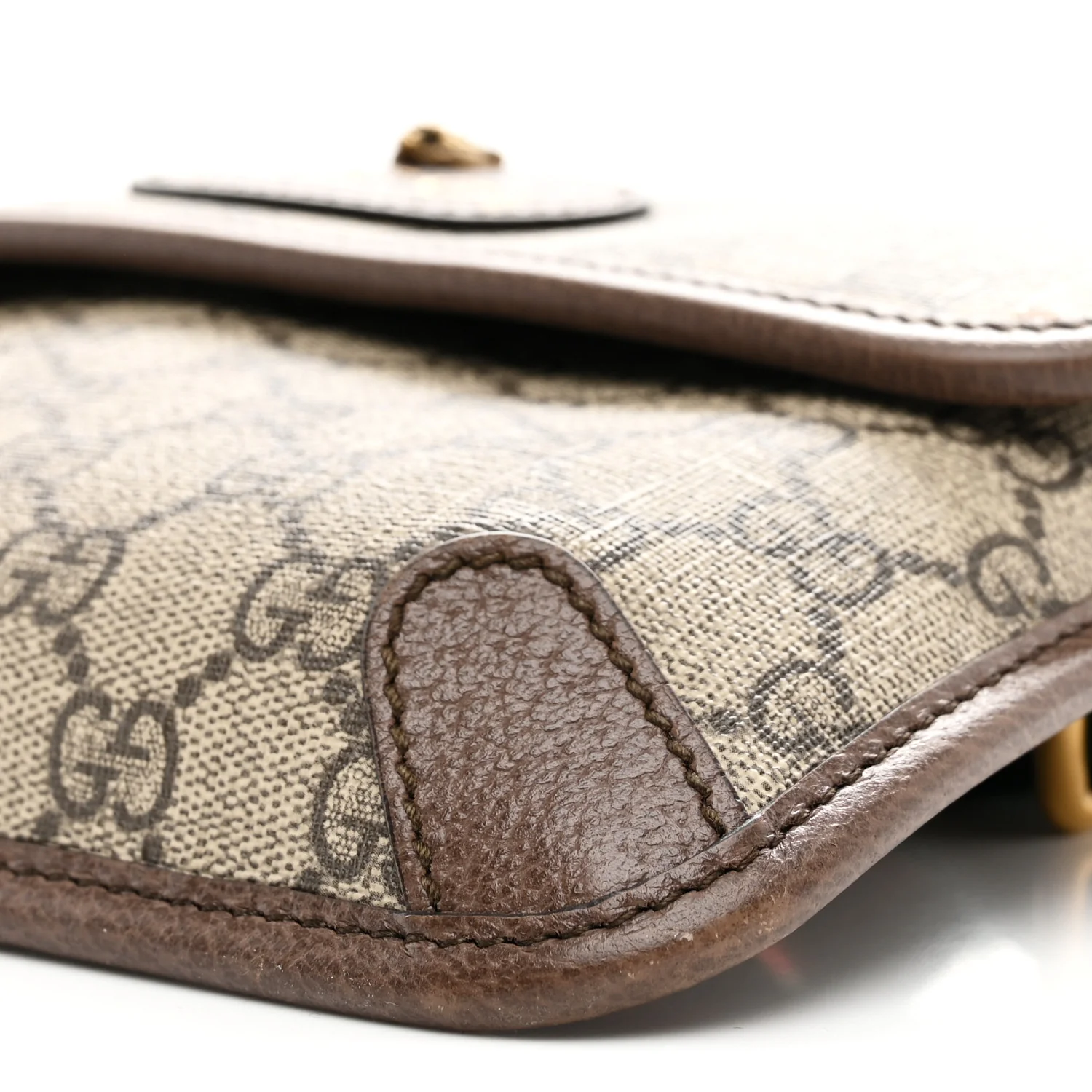 GG Supreme Monogram Neo Vintage Web Belt Bag Brown - Image 10