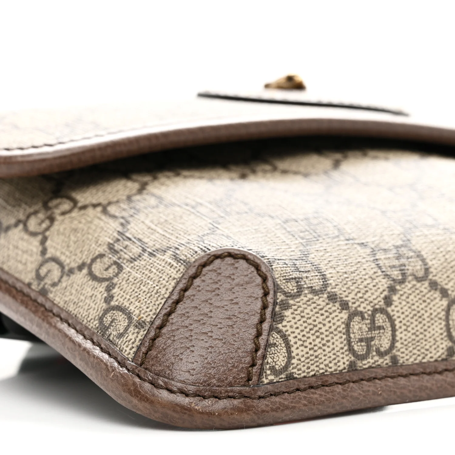 GG Supreme Monogram Neo Vintage Web Belt Bag Brown - Image 9