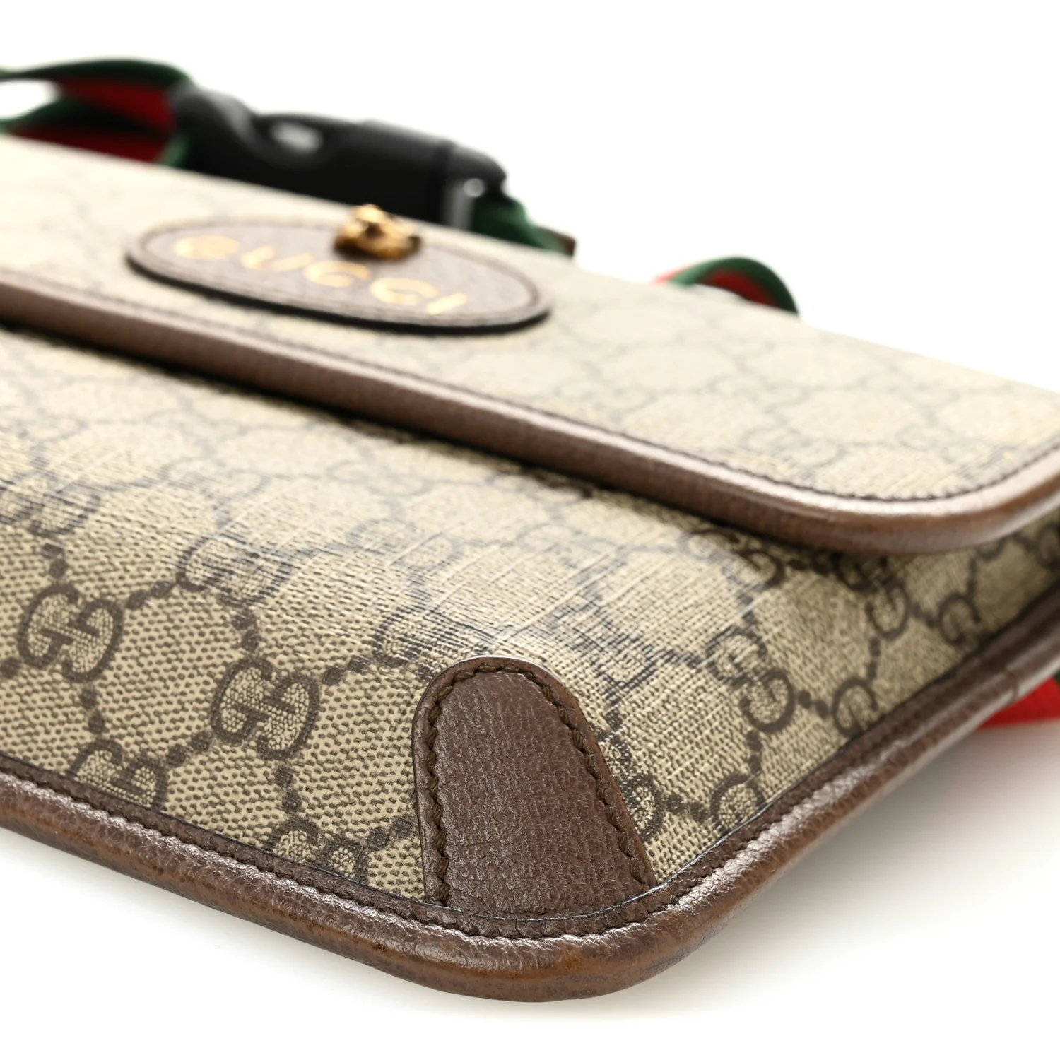 GG Supreme Monogram Neo Vintage Web Belt Bag Brown - Image 10