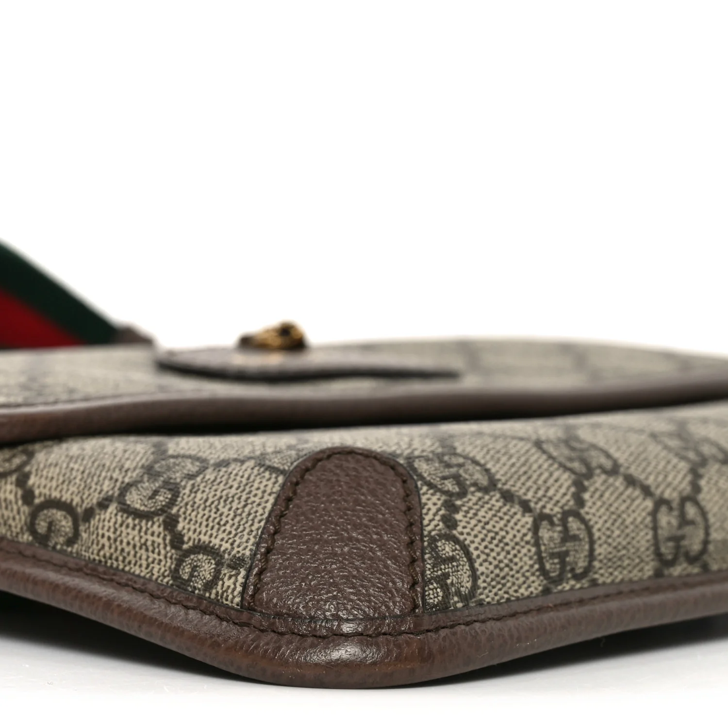 GG Supreme Monogram Neo Vintage Web Belt Bag Brown - Image 9