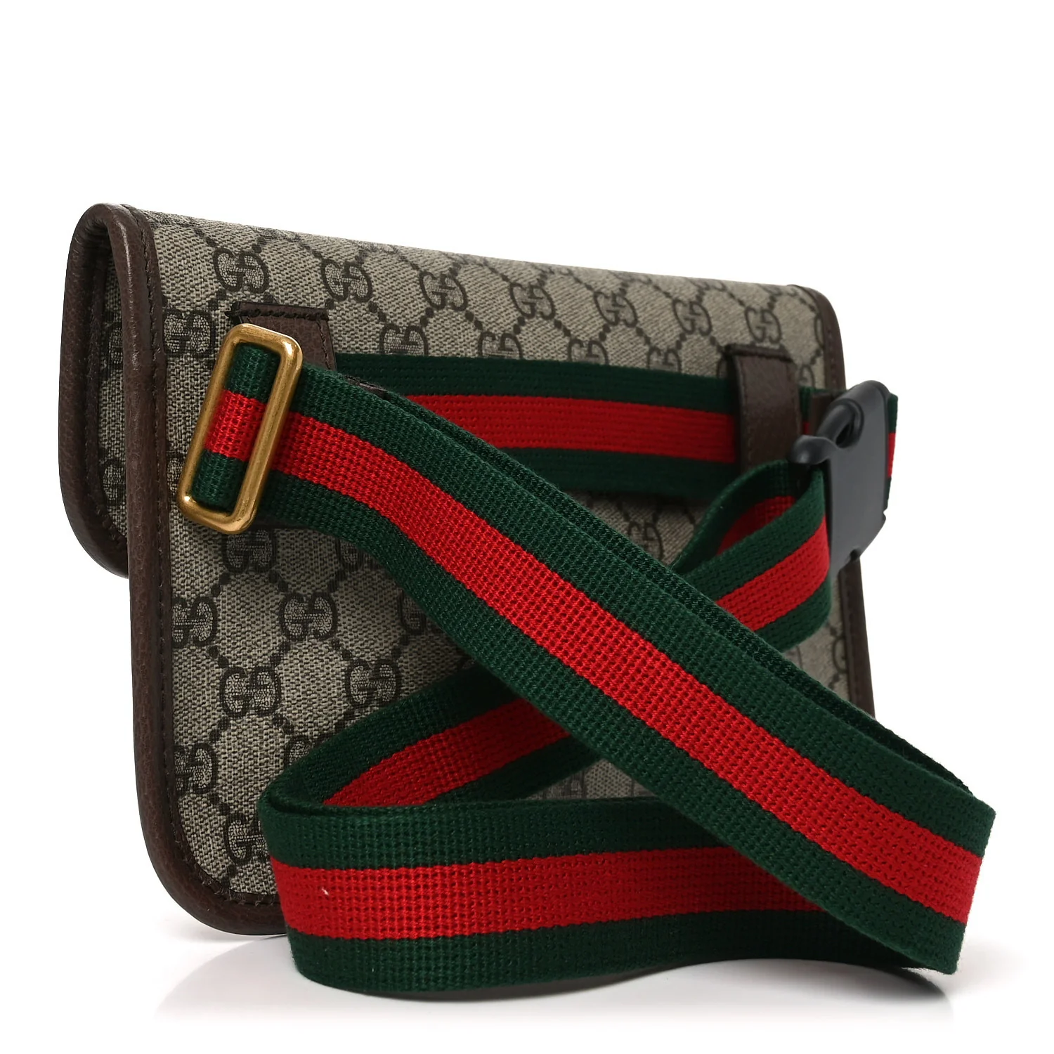 GG Supreme Monogram Neo Vintage Web Belt Bag Brown - Image 3