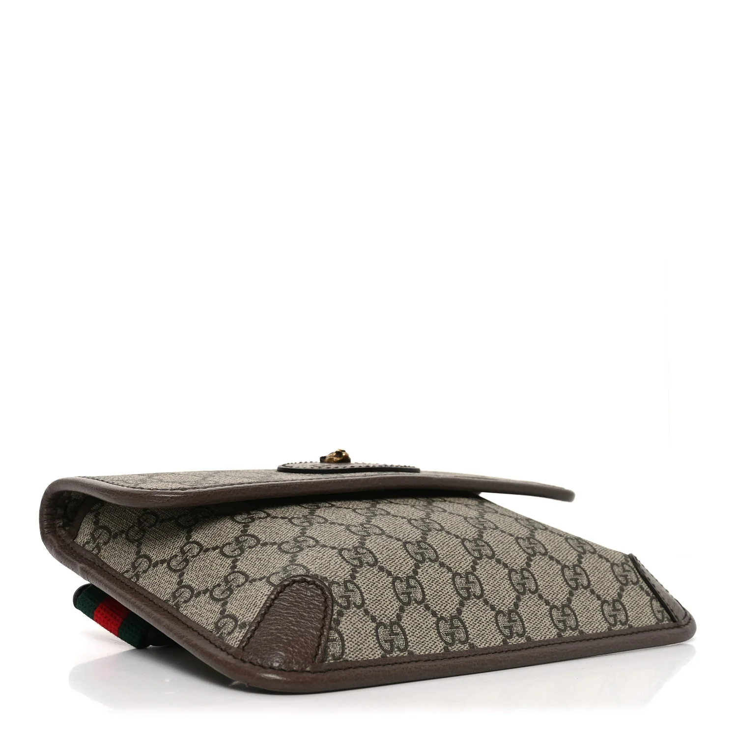 GG Supreme Monogram Neo Vintage Web Belt Bag Brown - Image 4