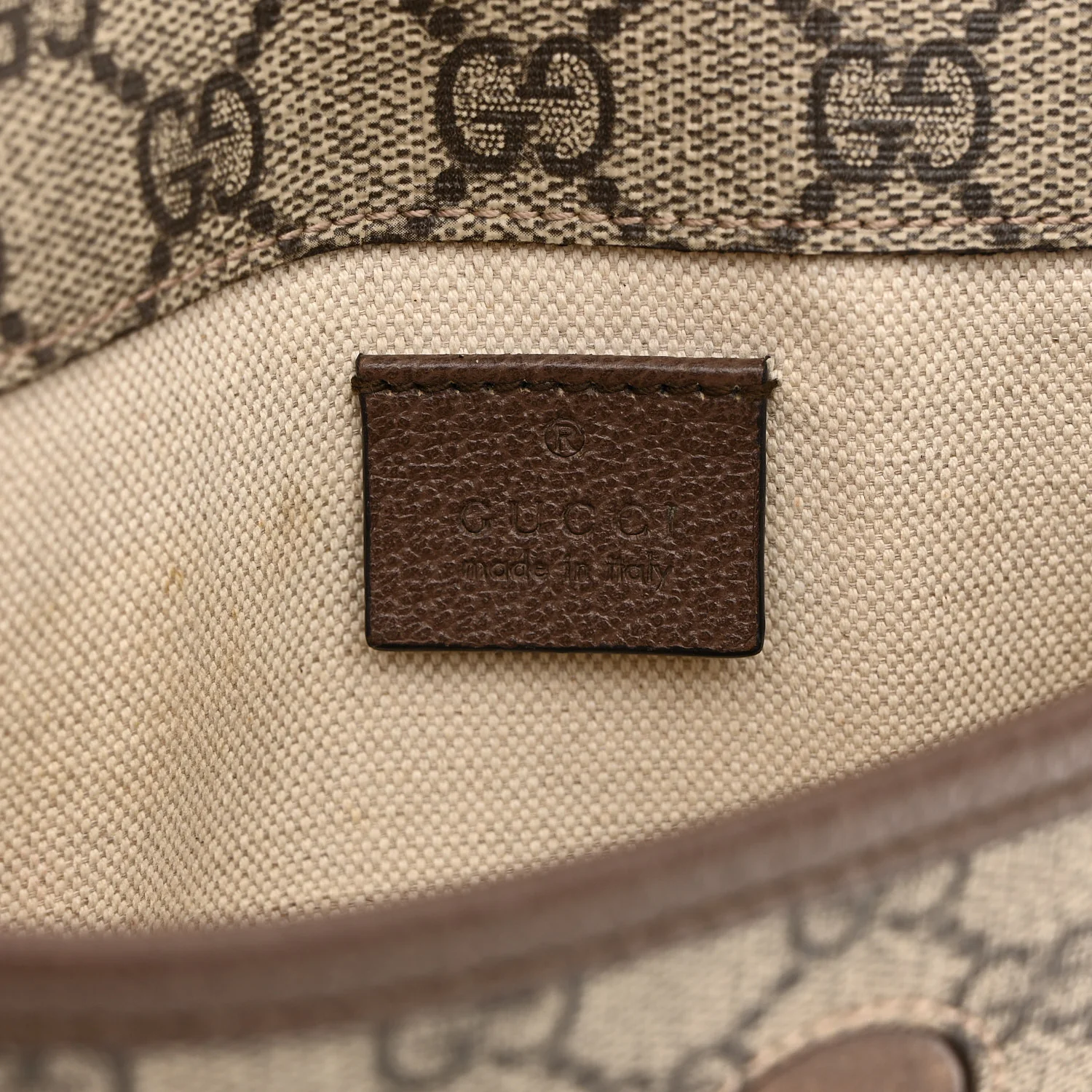 GG Supreme Monogram Neo Vintage Web Belt Bag Brown - Image 6