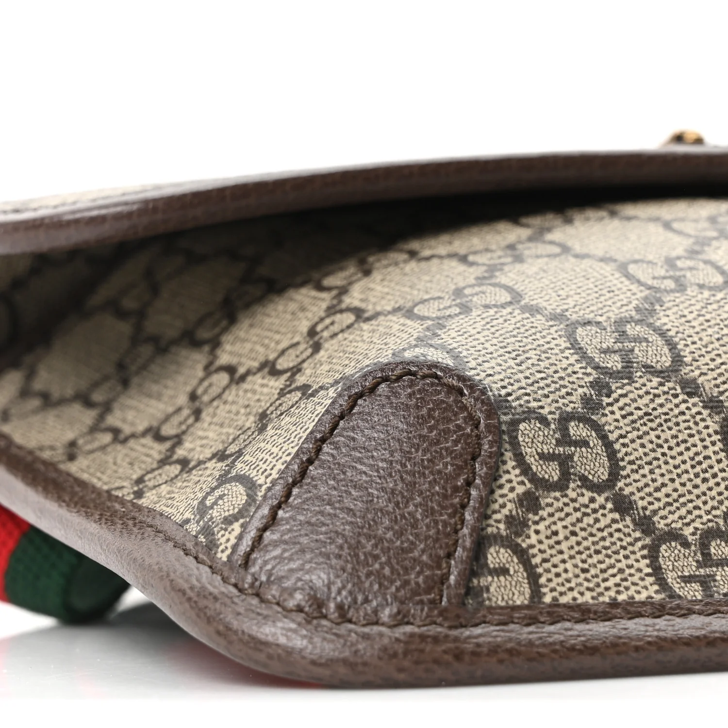GG Supreme Monogram Neo Vintage Web Belt Bag Brown - Image 9