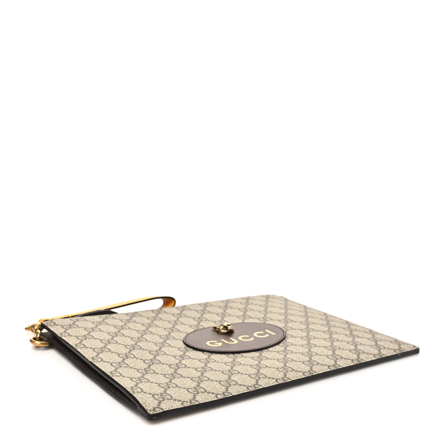 GG Supreme Monogram Neo Vintage Zip Wristlet Pouch Beige New Acero Crop - Image 4