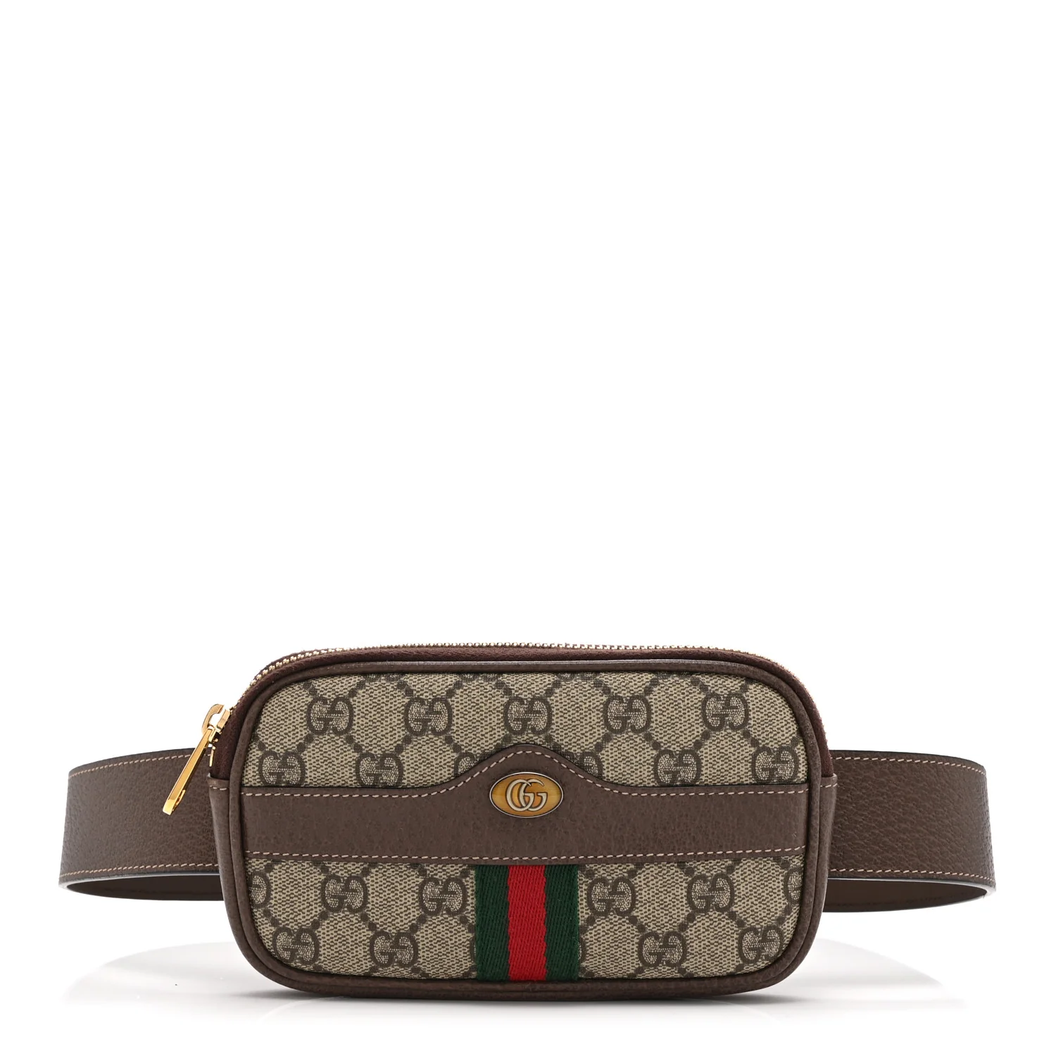 GG Supreme Monogram Ophidia Belted iPhone Case 85 34 Dark Brown