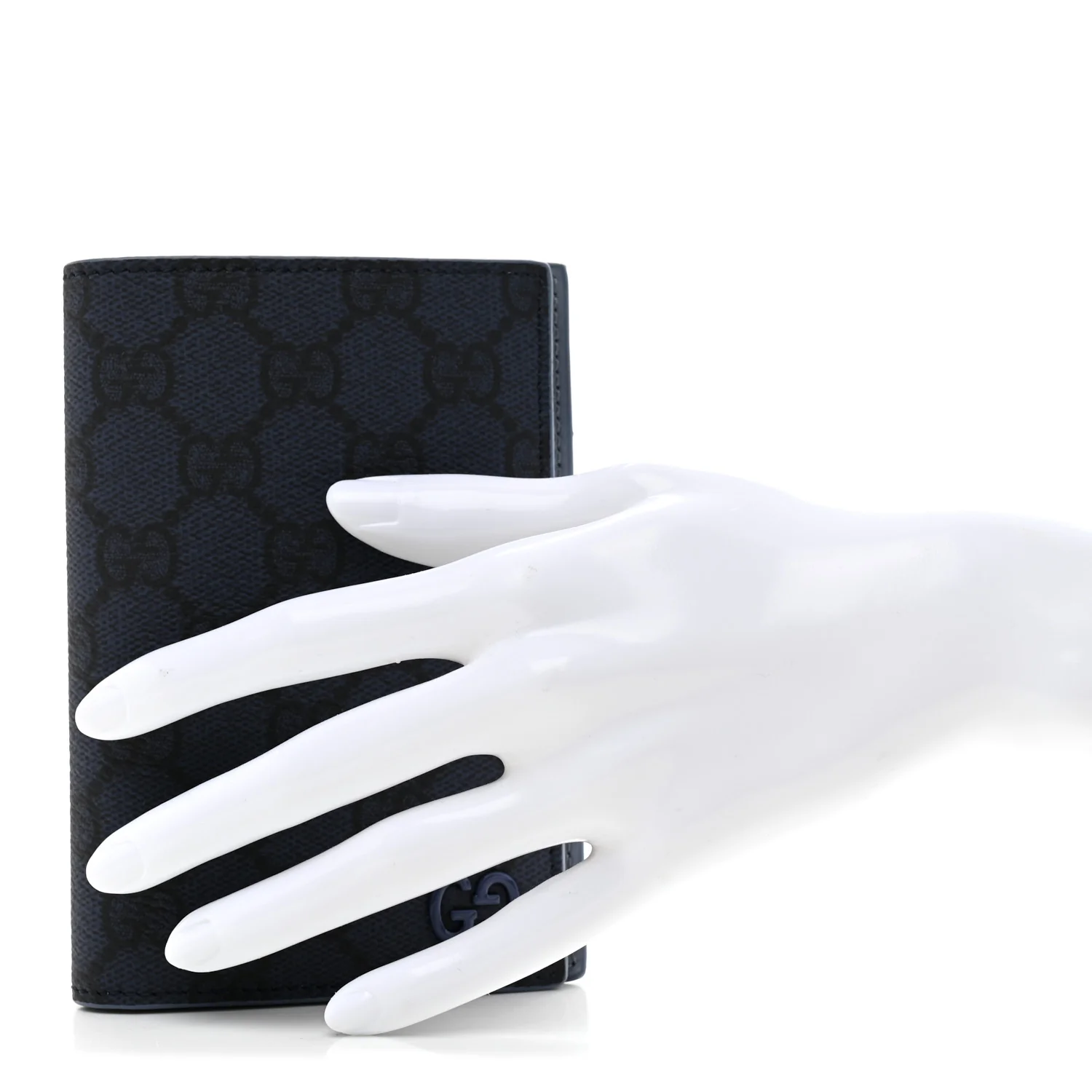 GG Supreme Monogram Passport Case Dark Blue - Image 2