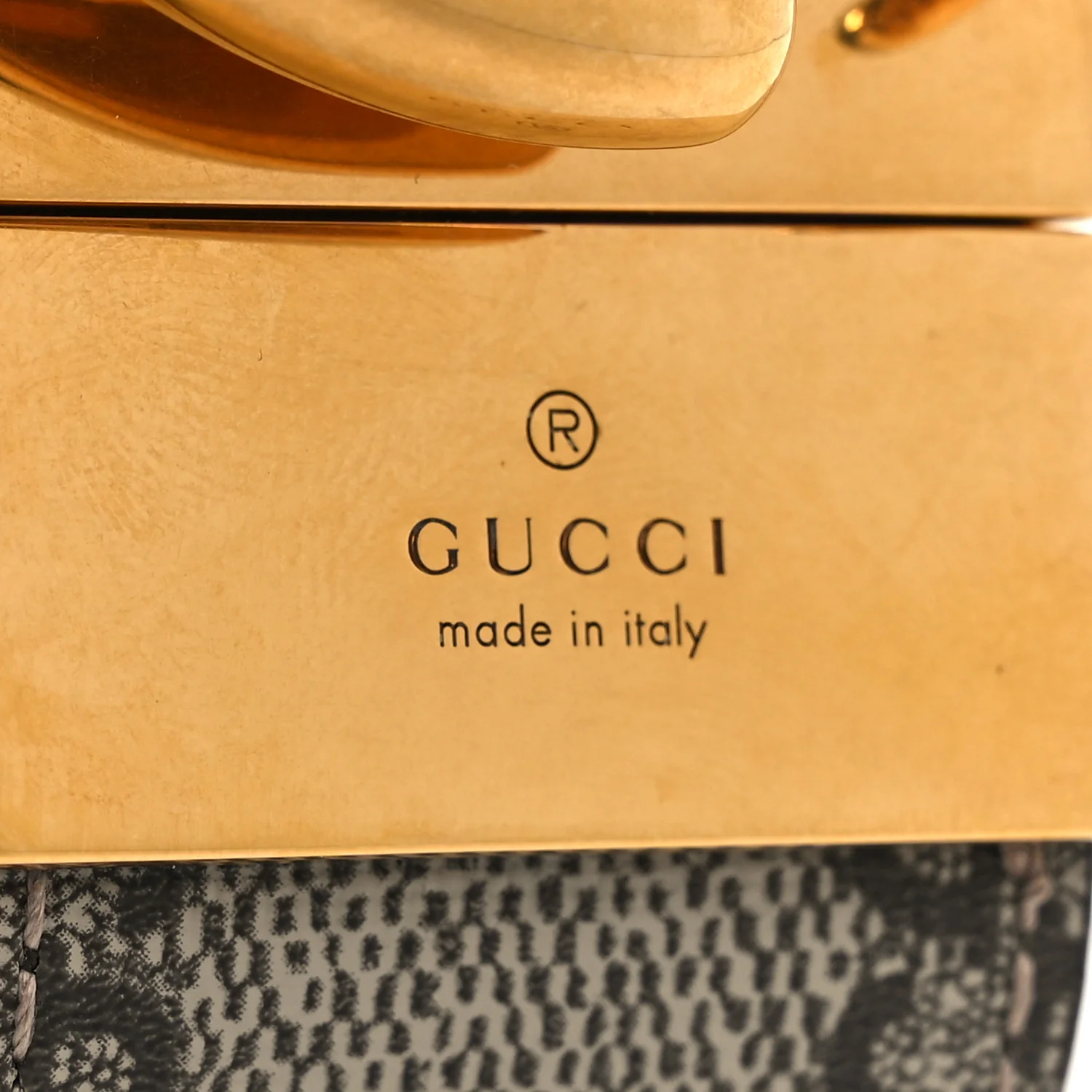 GG Supreme Monogram Plutone Calfskin Double G Reversible 37mm Belt 85 34 Beige Ebony New Acero - Image 7