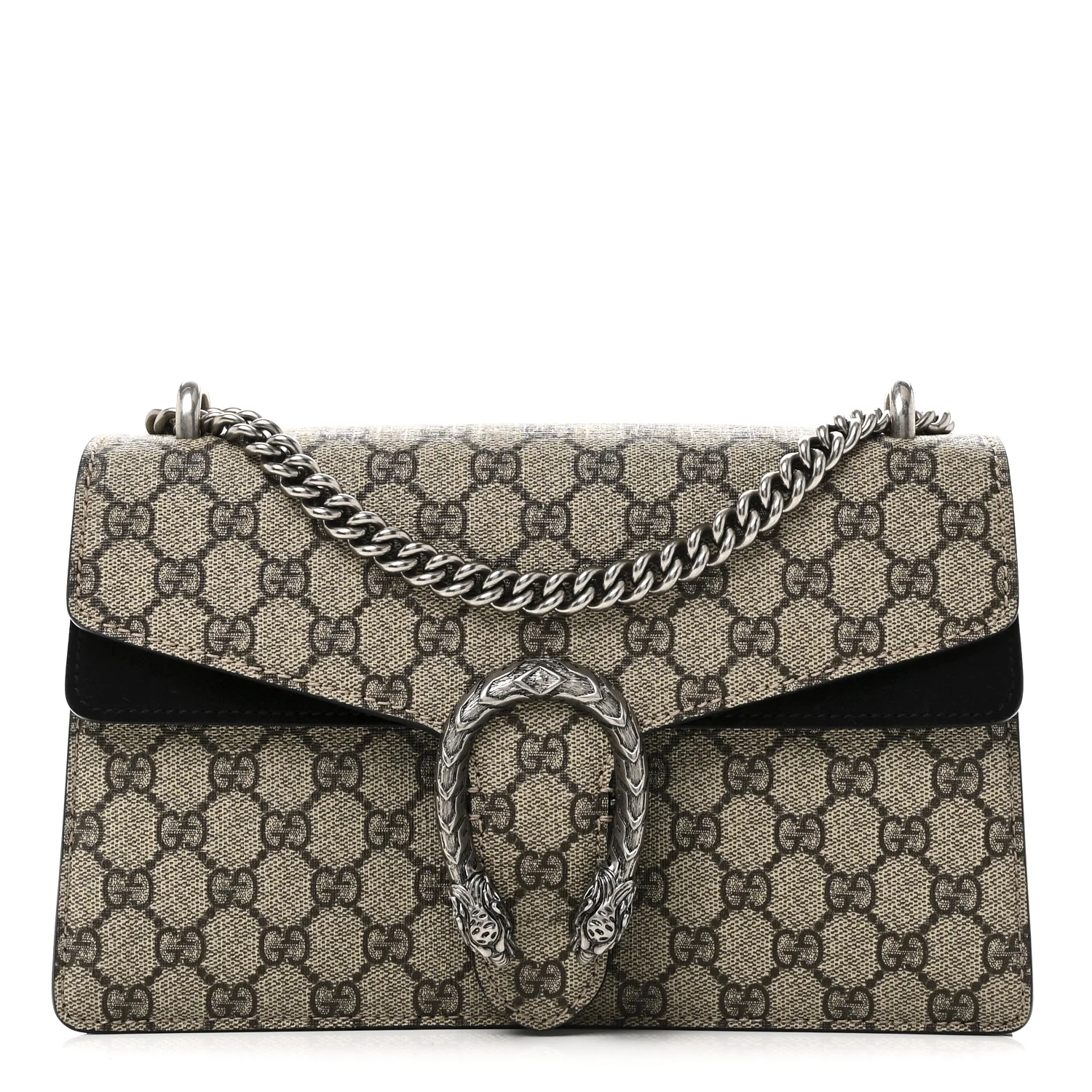 GG Supreme Monogram Small Dionysus Shoulder Bag Black