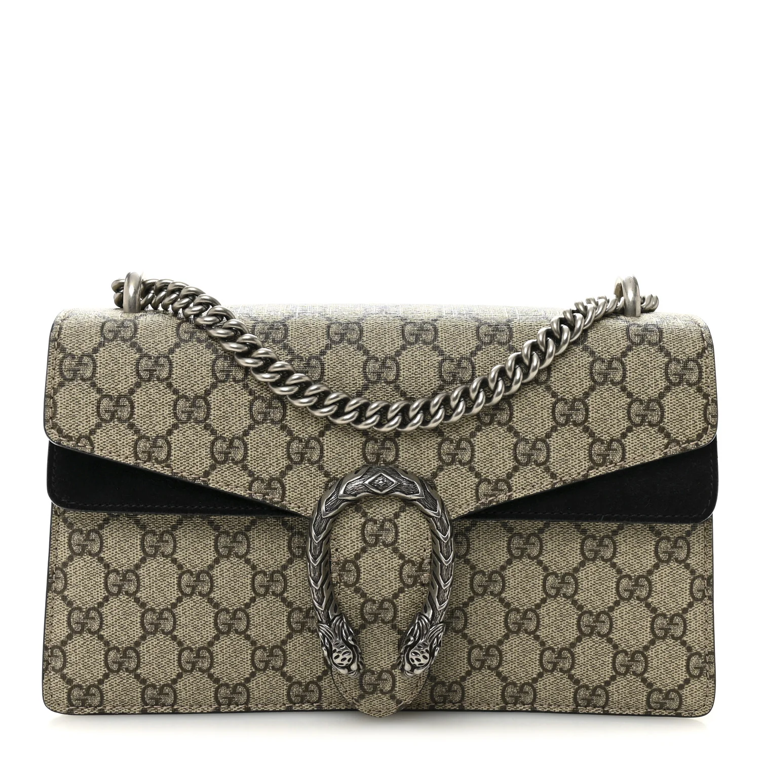 GG Supreme Monogram Small Dionysus Shoulder Bag Black