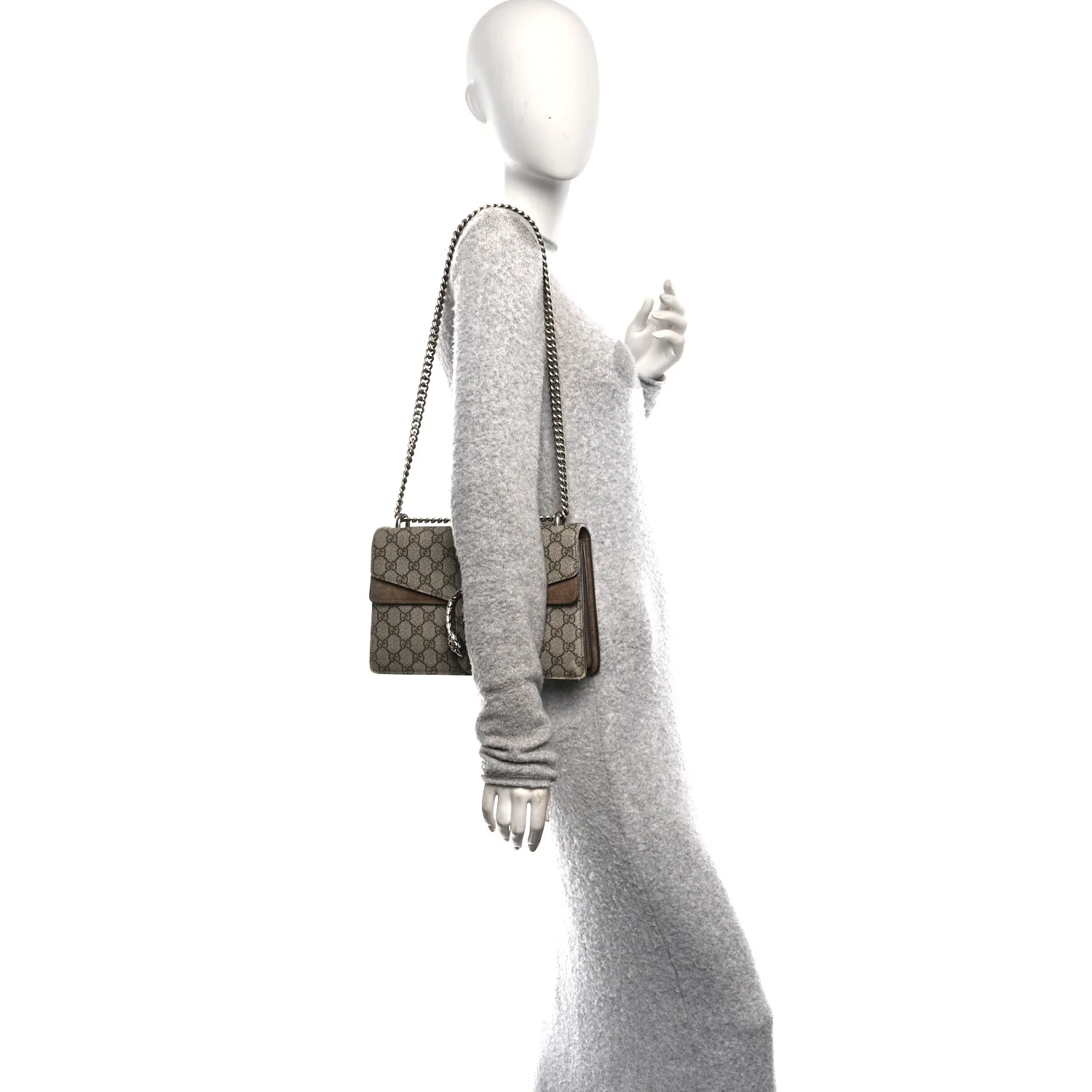 GG Supreme Monogram Small Dionysus Shoulder Bag Taupe - Image 2