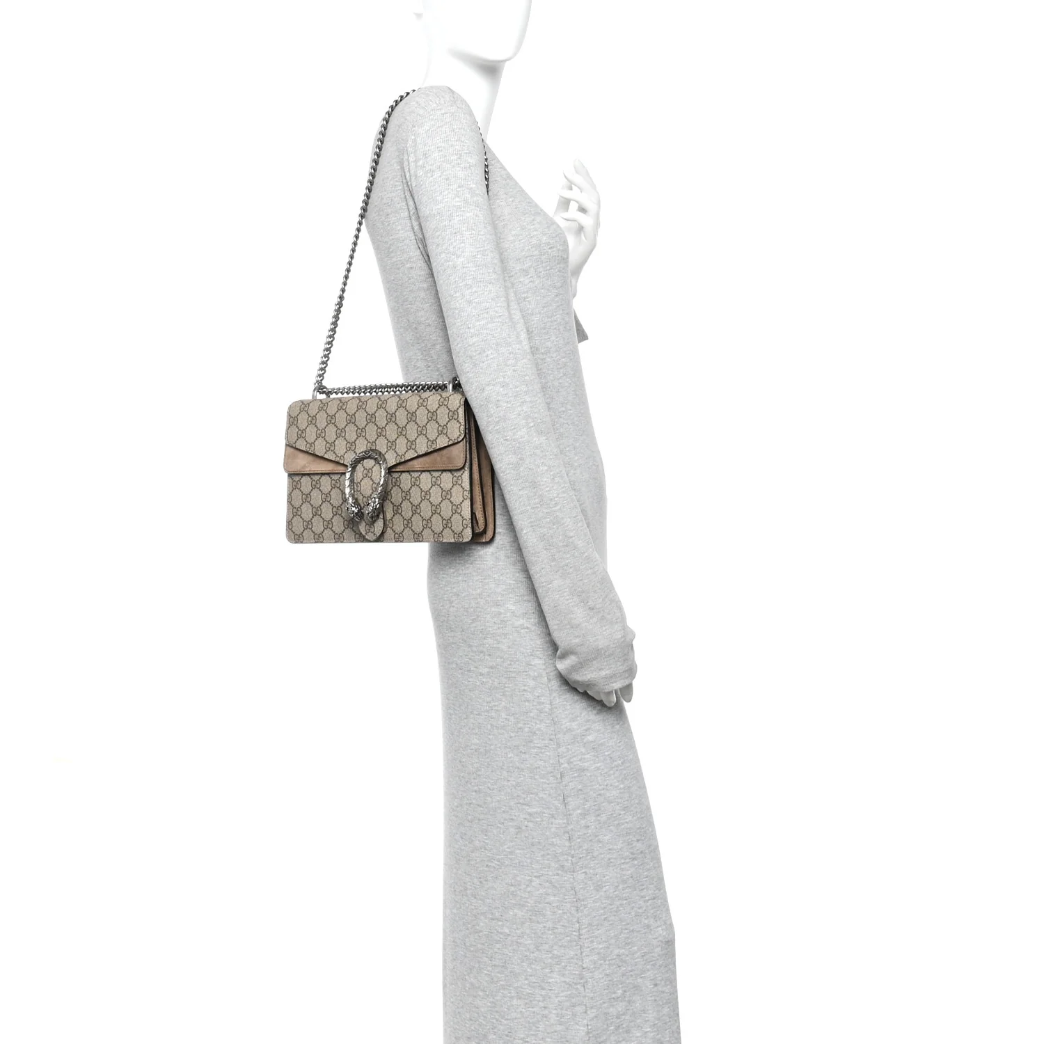 GG Supreme Monogram Small Dionysus Shoulder Bag Taupe - Image 2