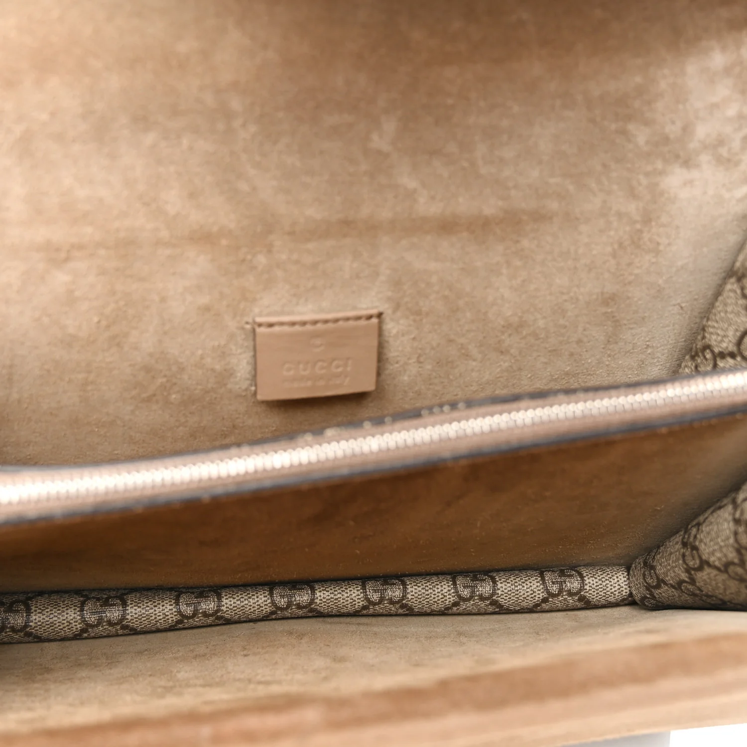 GG Supreme Monogram Small Dionysus Shoulder Bag Taupe - Image 5