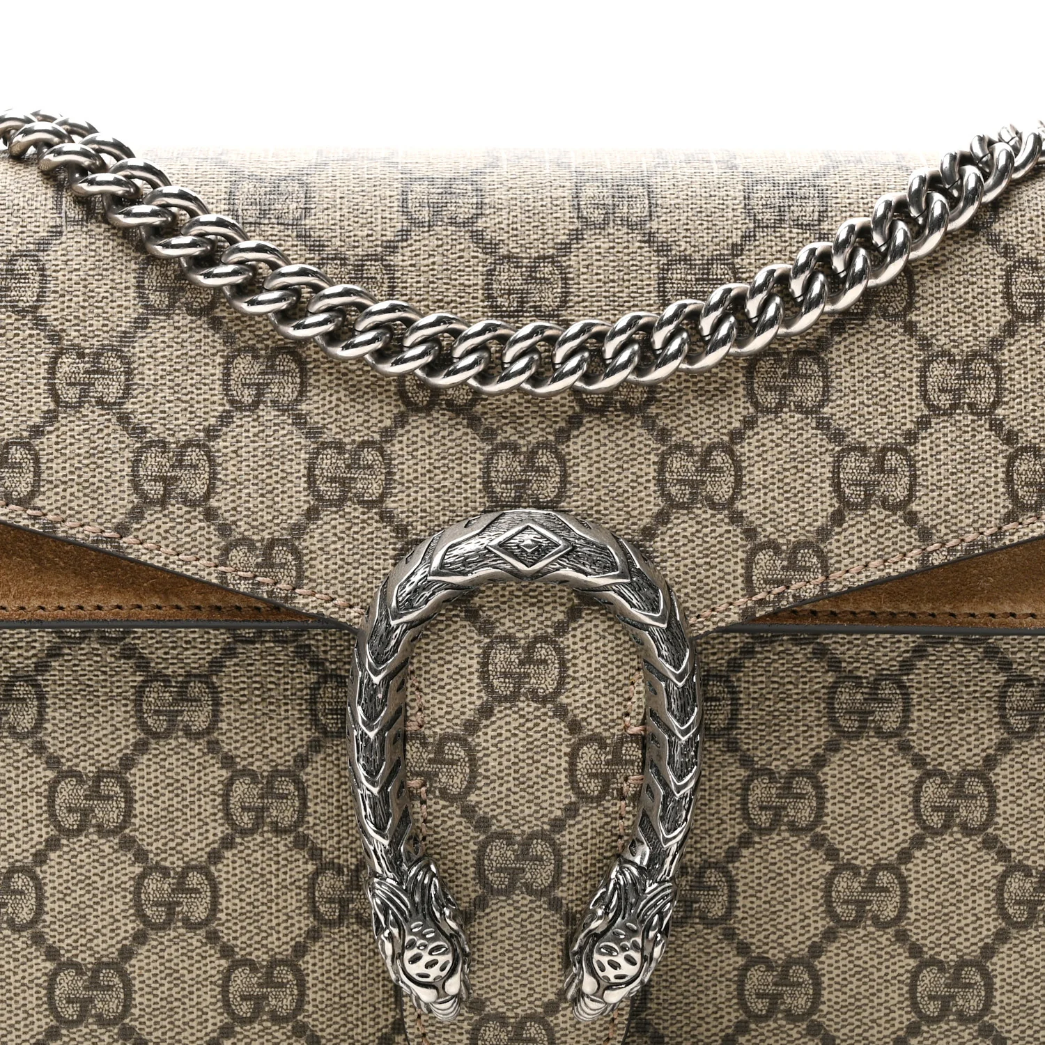 GG Supreme Monogram Small Dionysus Shoulder Bag Taupe - Image 8