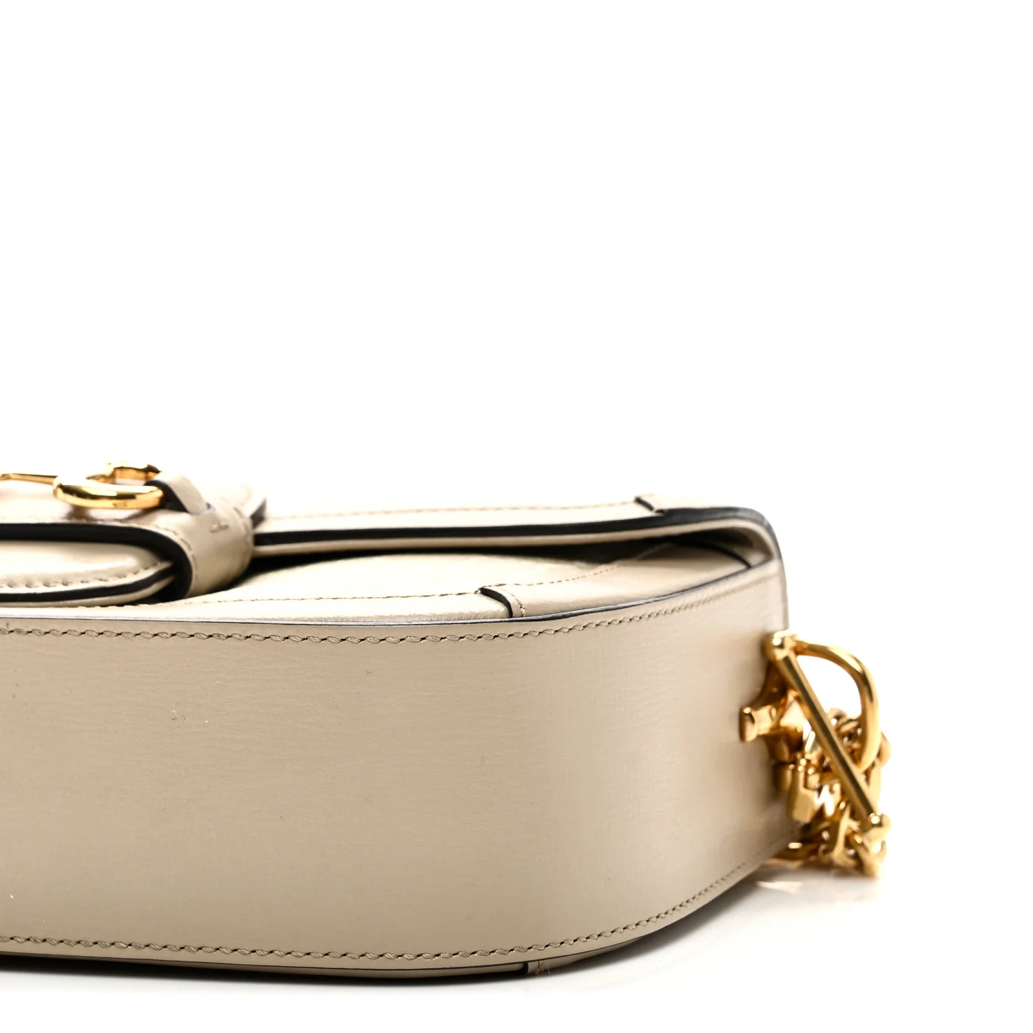 GG Supreme Monogram Small Horsebit 1955 Chain Shoulder Bag Beige Mystic White - Image 10